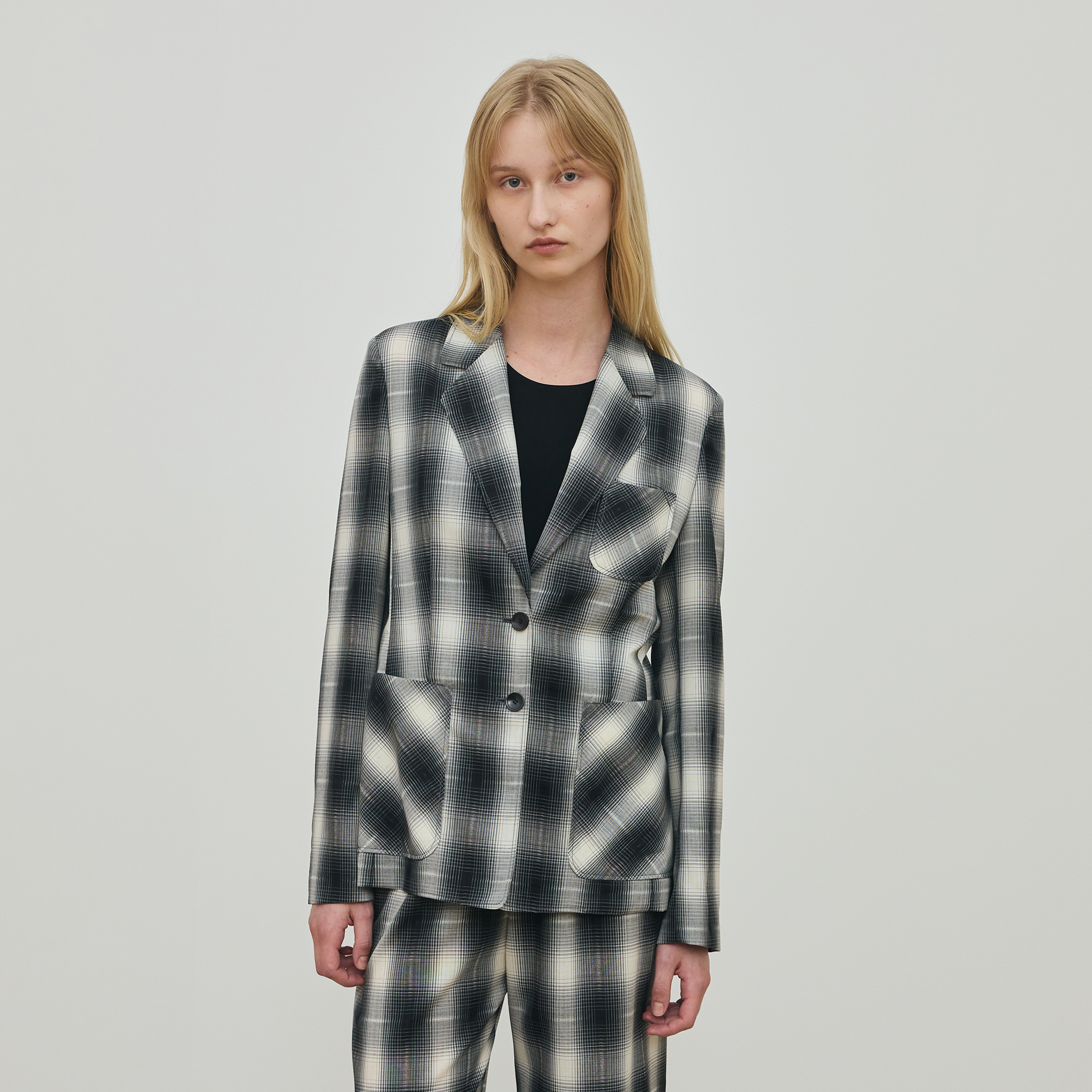20AW ランウェイ着用 ami ハウンドトゥースチェック ジャケット 20AW ランウェイ着用 ami ハウンドトゥースチェック ジャケット