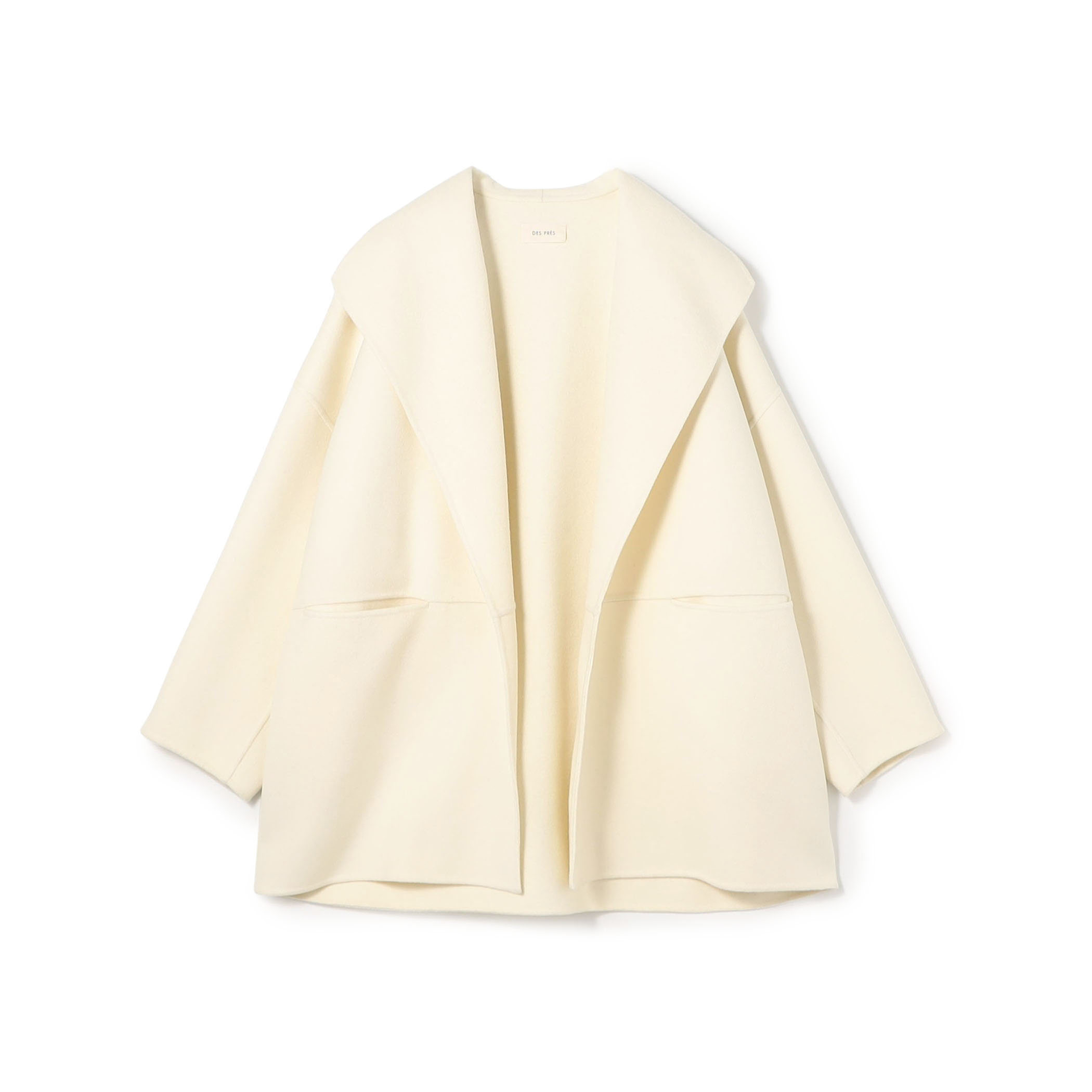 ダブルフェイスメルトンビーバー ウィングカラーコート