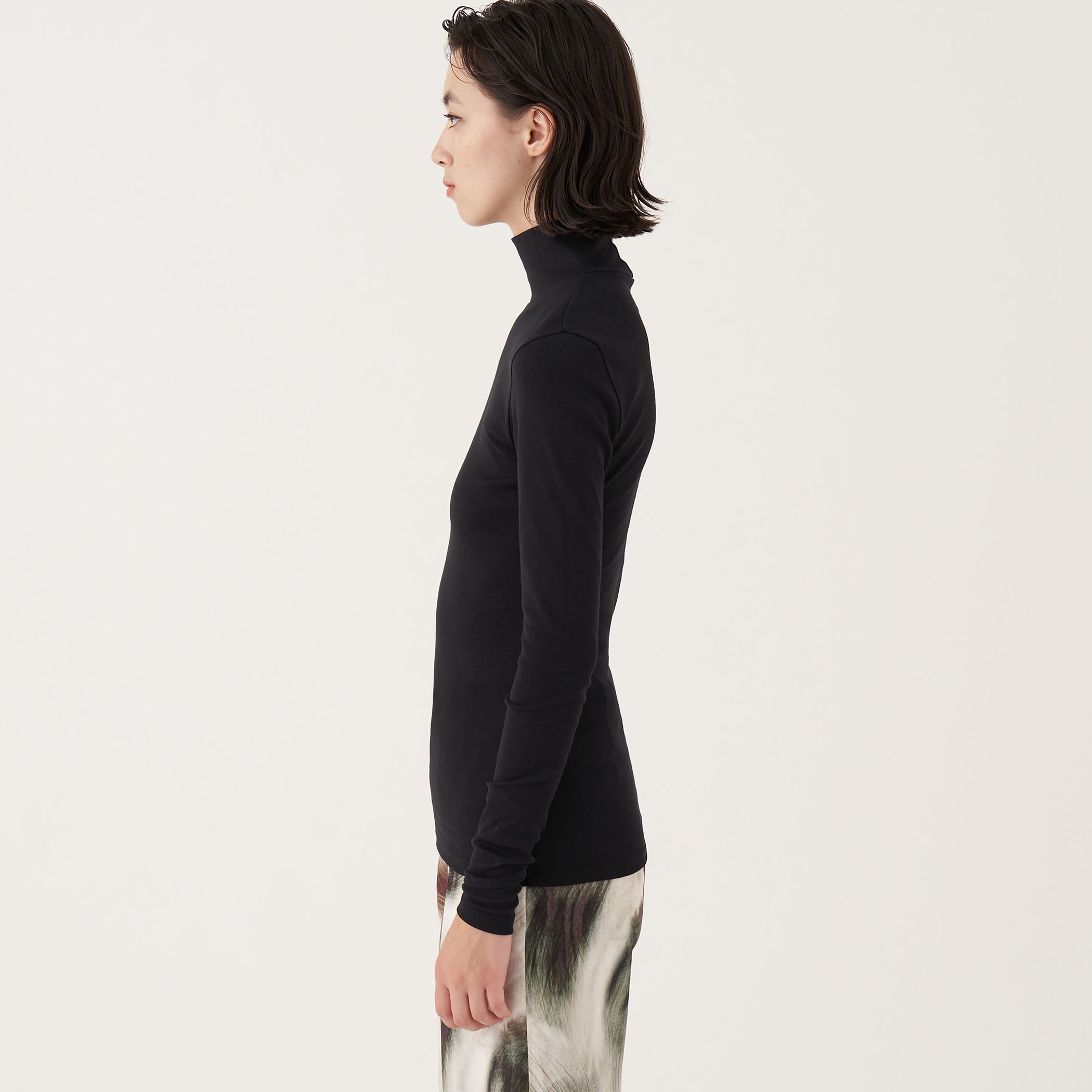 tシャツ ベーシックサーキュラーリブ ハイネックプルオーバー レディース セール】ベーシックサーキュラーリブ ハイネックプルオーバー（T
