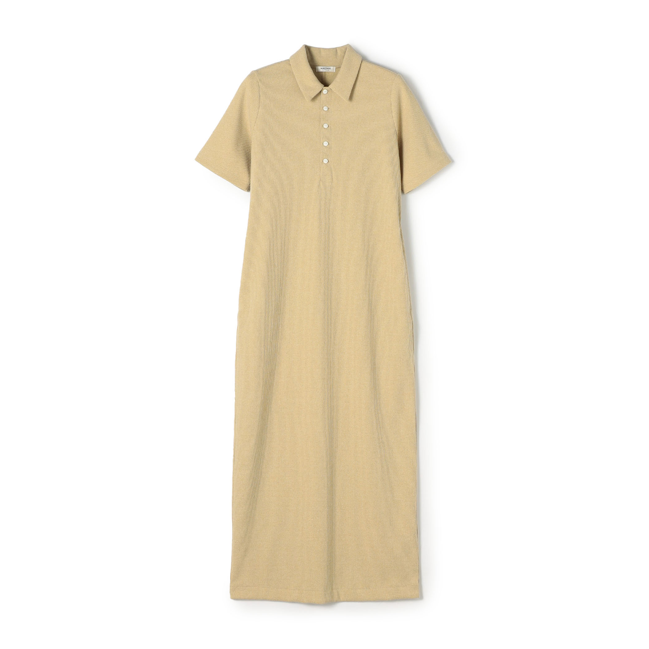 ヘザーリブ ポロカラーワンピース