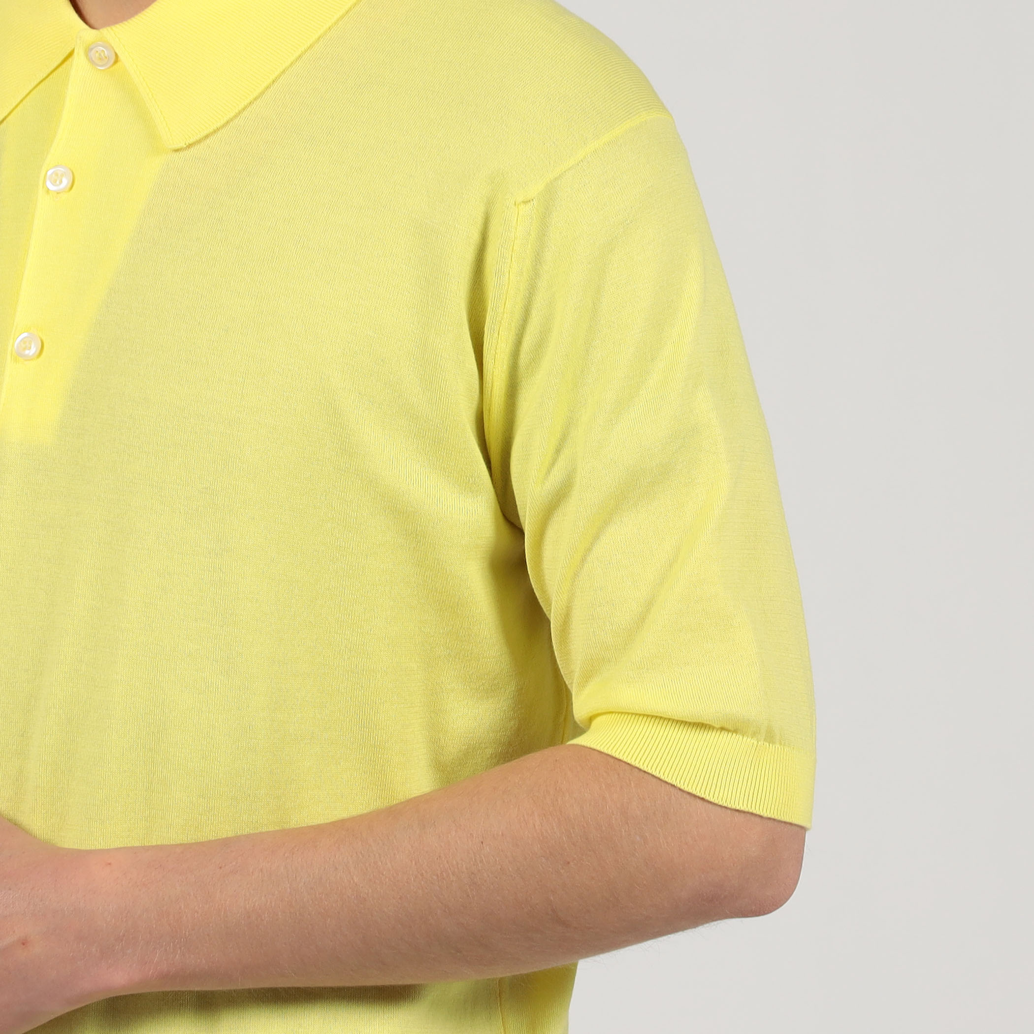 JOHN SMEDLEY ISIS コットン ポロカラーニット