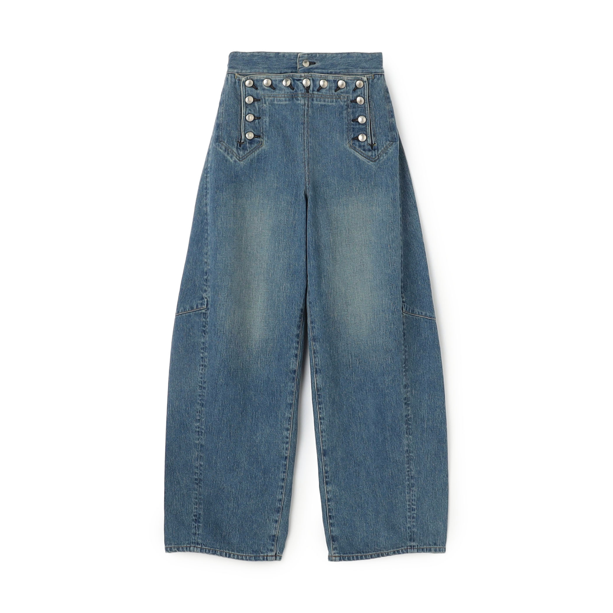 HYKE SAILOR BARREL DENIM バレルデニムパンツ