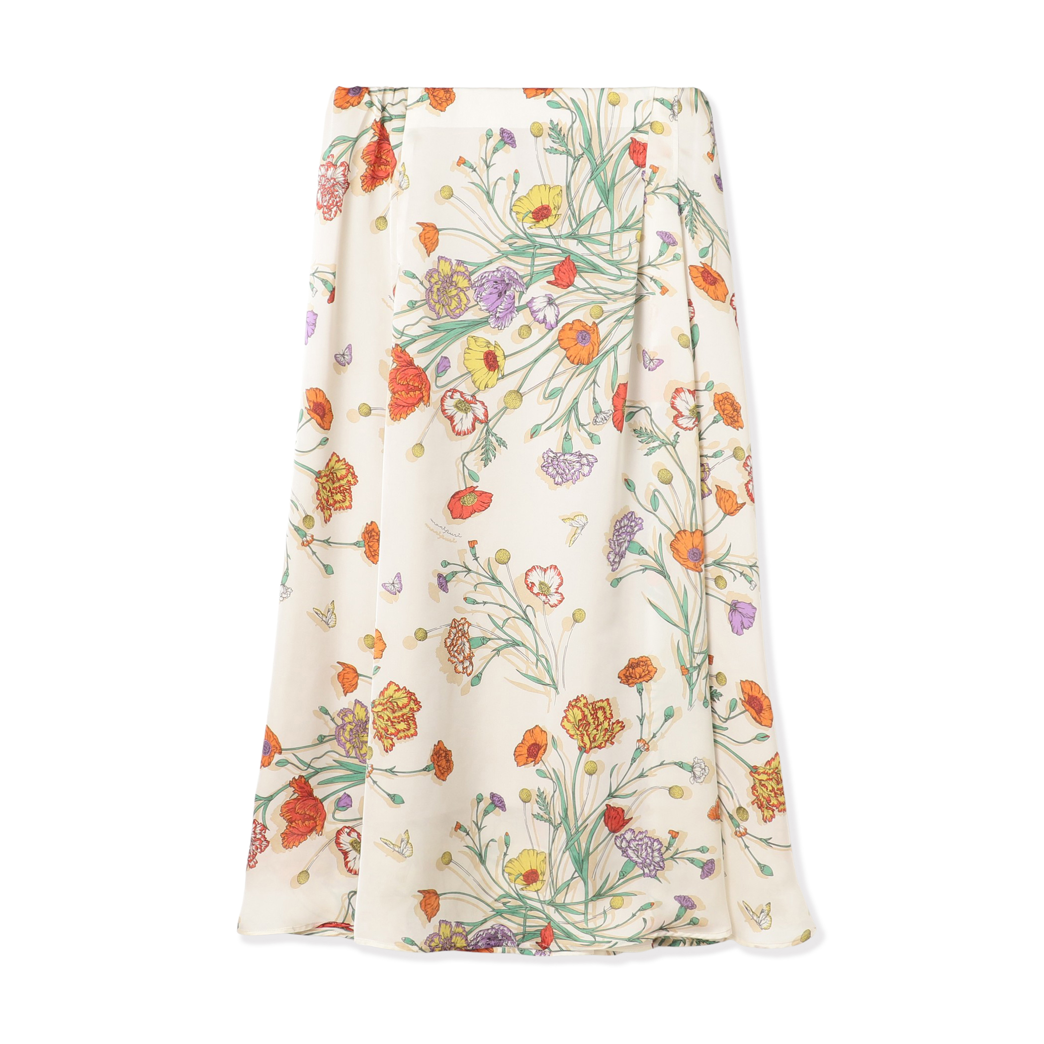 【別注】manipuri for Ballsey Collage Bloom アシンメトリータックスカート