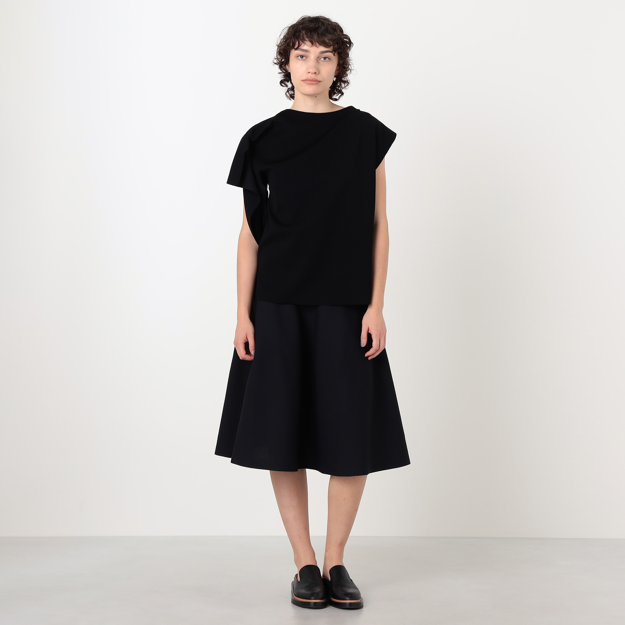 CFCL MILAN MIDI FLARE SKIRT ミラノリブ フレアスカート