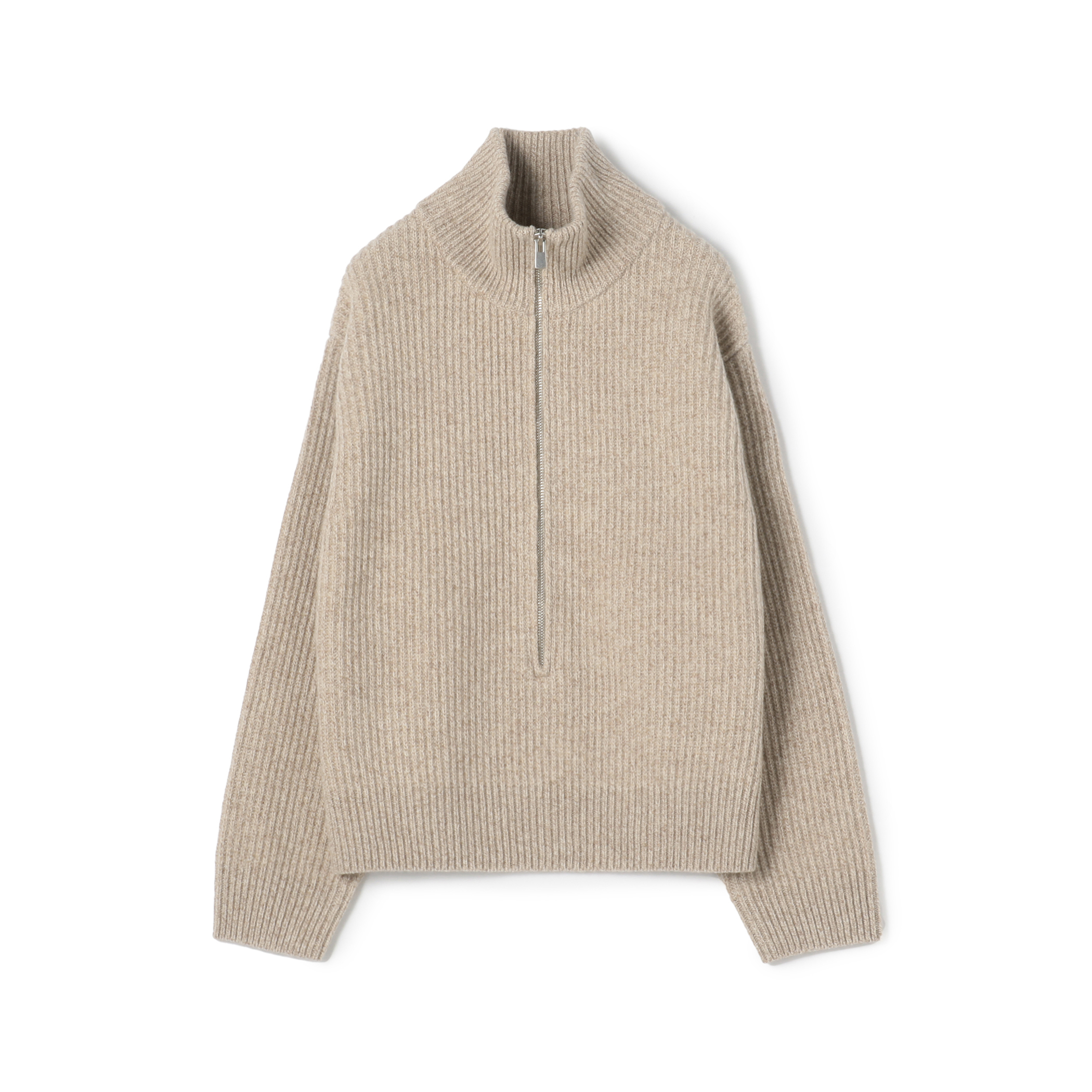 ファインウーレン ジップ プルオーバー