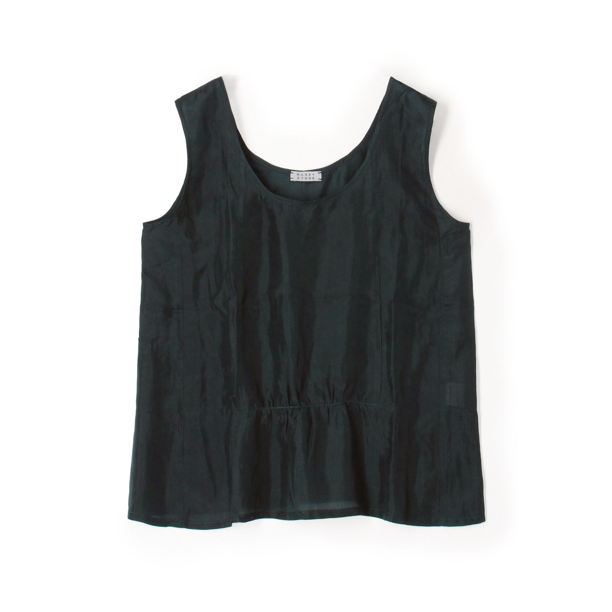 ROSEY STONE GUEN シルク ノースリーブトップ