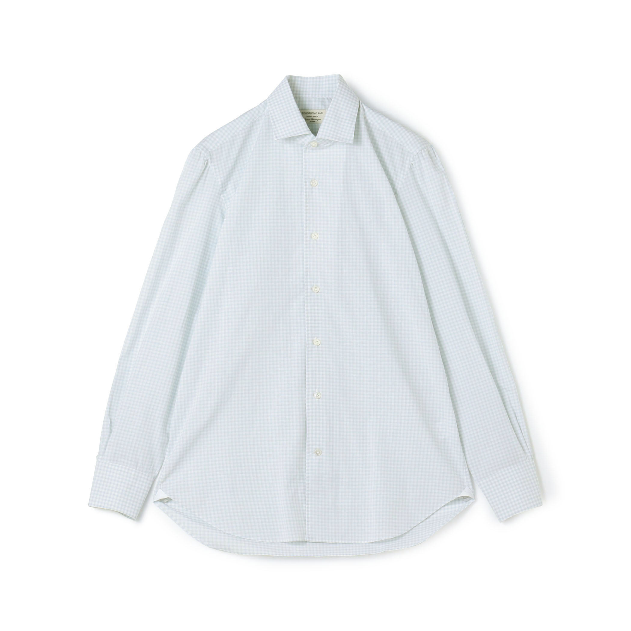 Maria Santangelo コットンワンピースカラー チェックシャツ