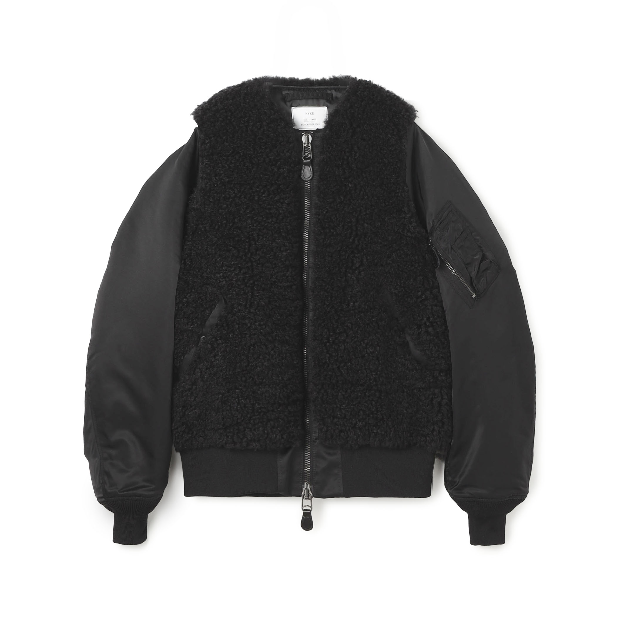 HYKE FAUX SHEARLING MA-1 ブルゾン