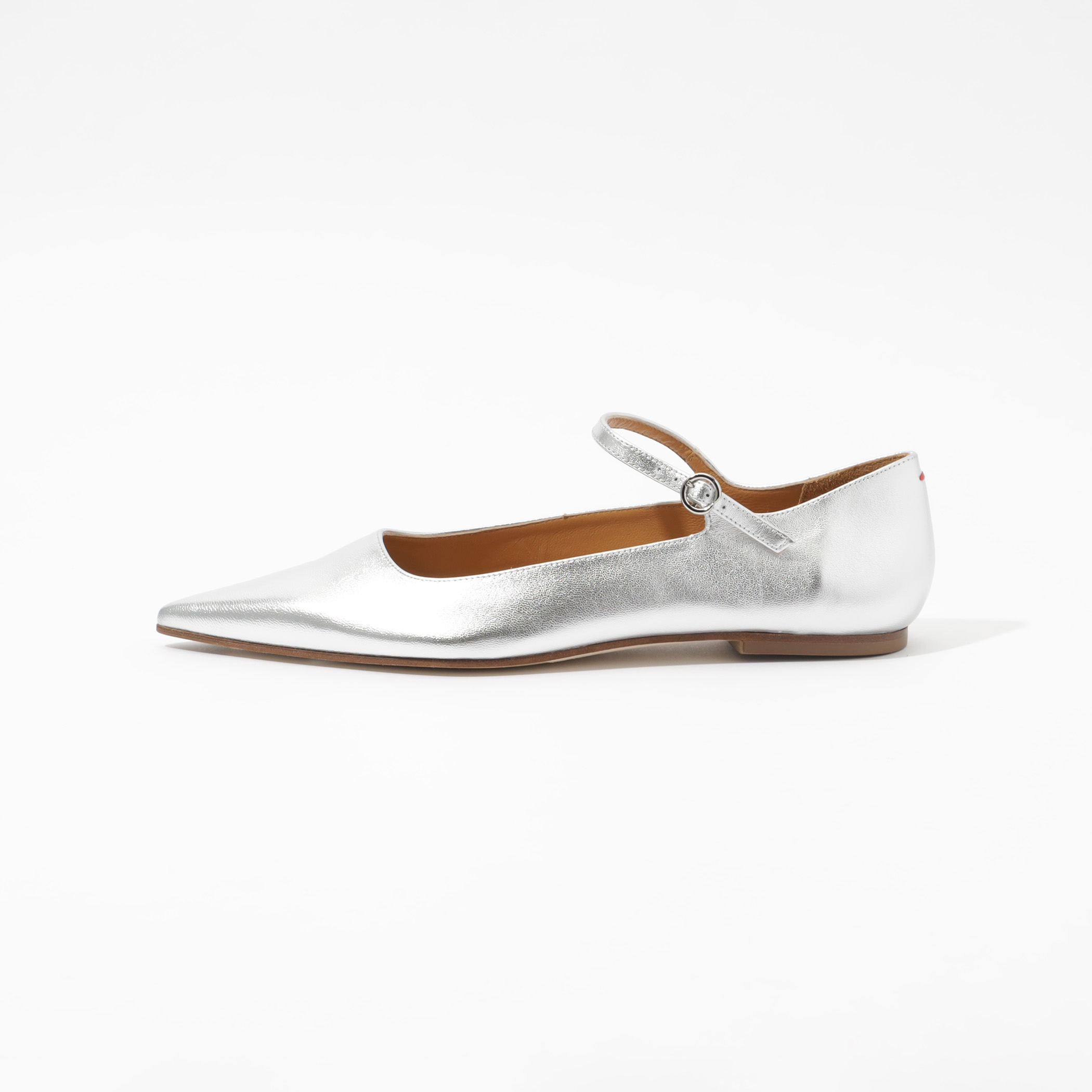 Aeyde Cleo Mary-Janes Flats アイデ メリージェーン Cleo Metallic Leather Mary-Jane Ballet Flats – Aeyde