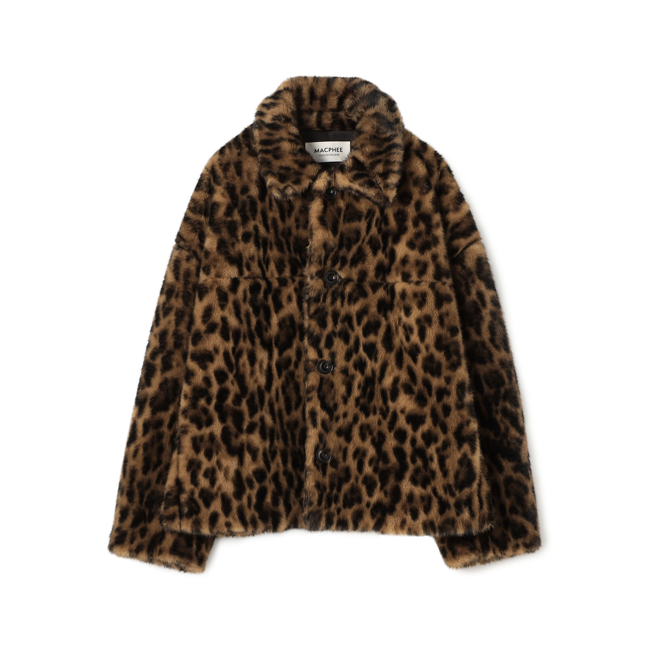 【WEB先行予約】レオパードエコファー ショートコート