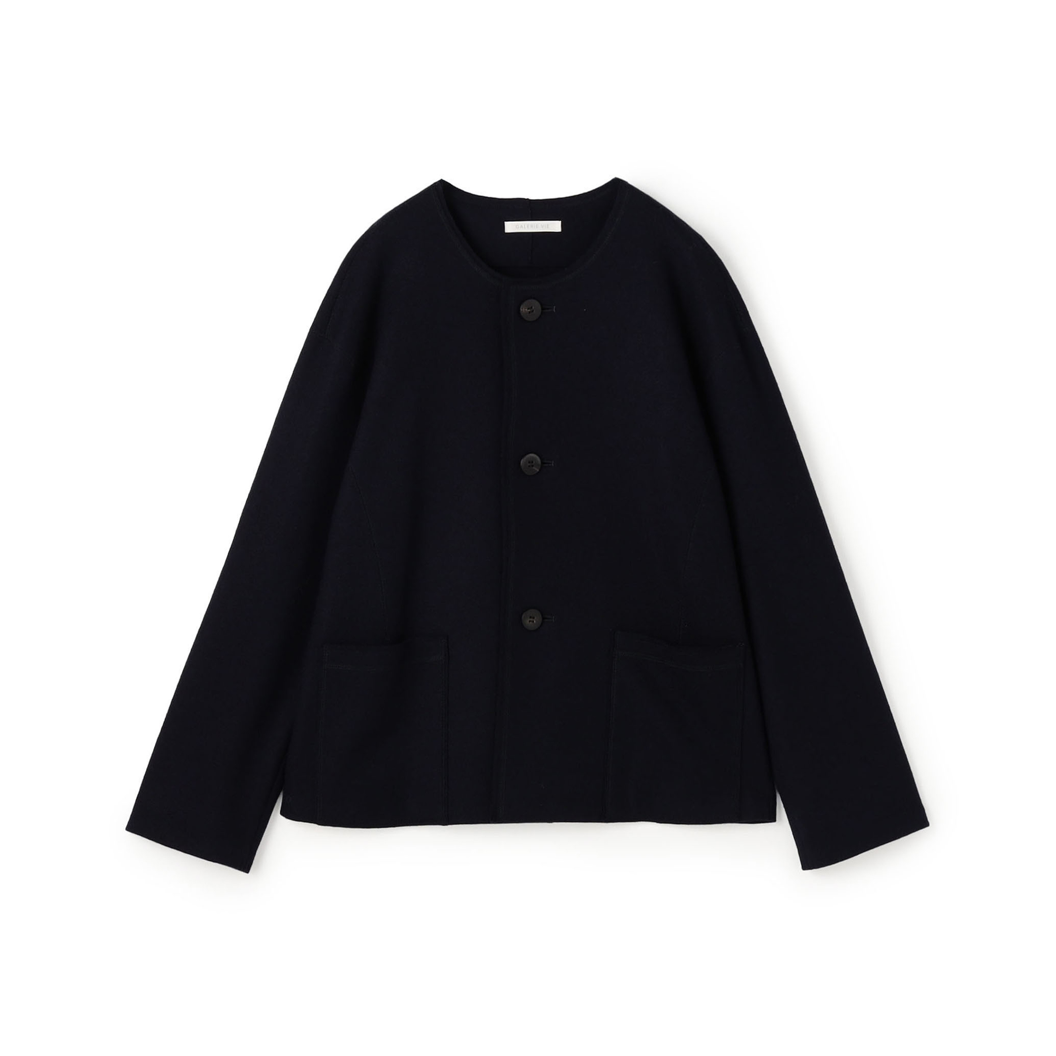 【WEB先行予約】ウールミルドスムース ノーカラージャケット