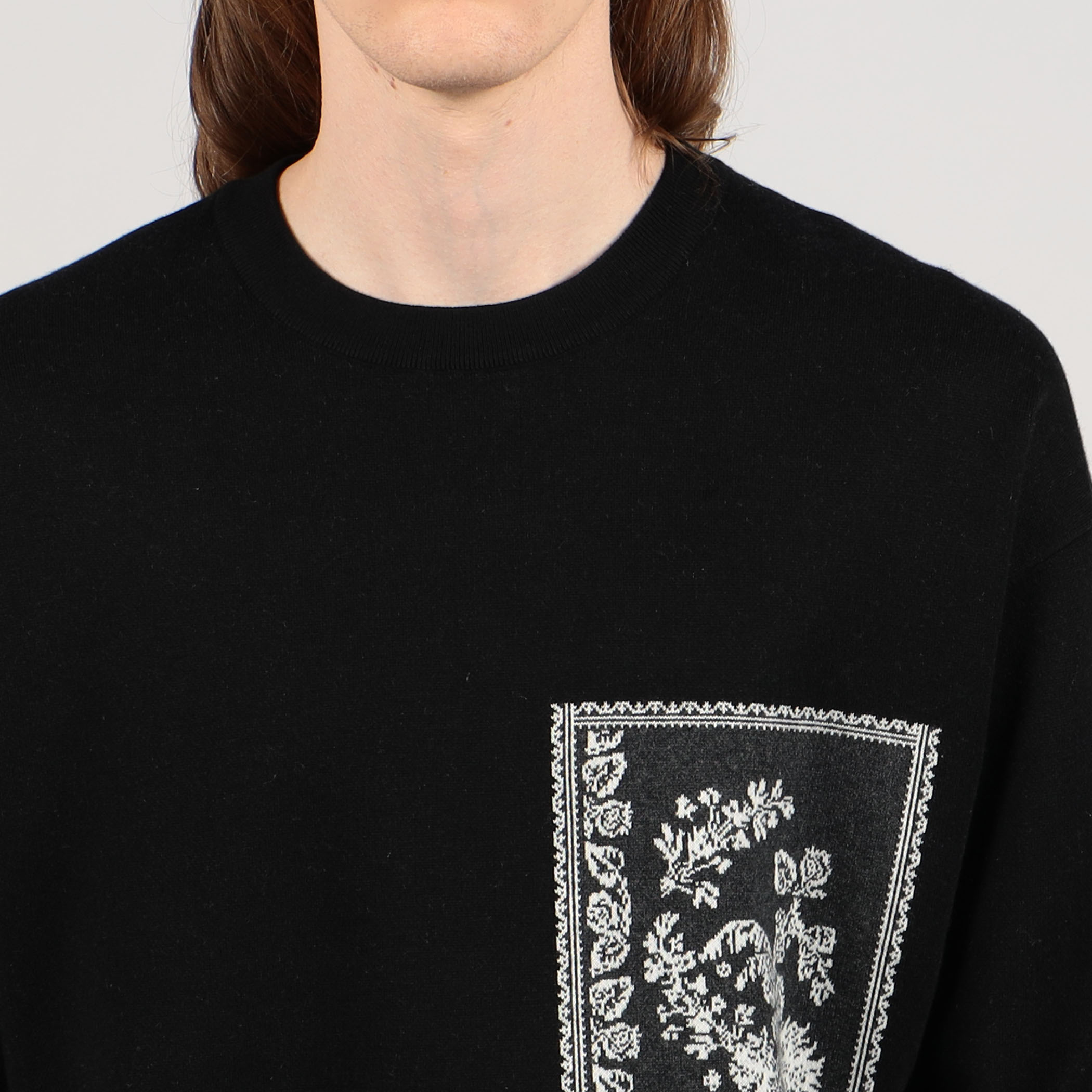 CABaN コットンカシミヤ フラワージャカードプルオーバー