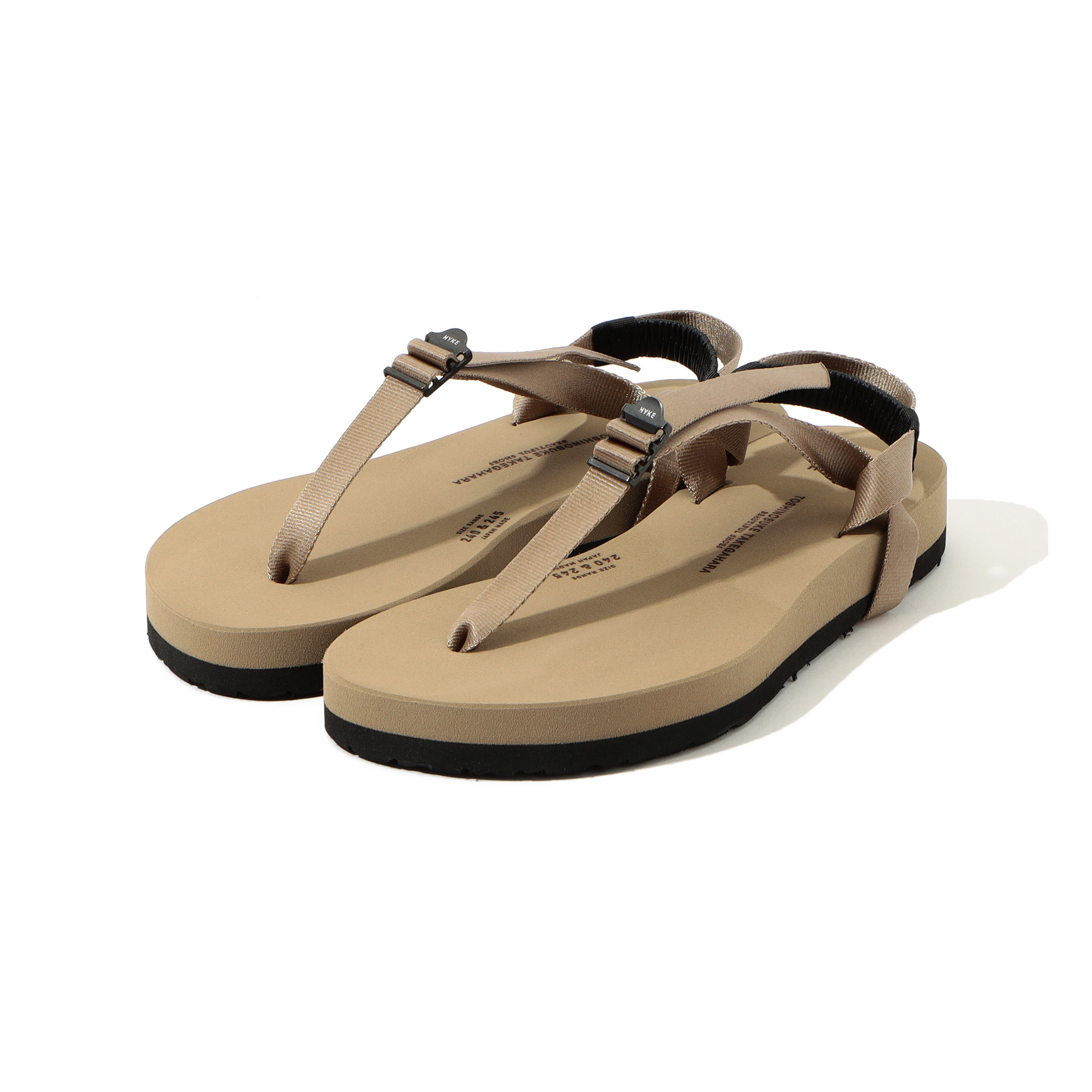 新品《HYKE》ハイク BAREFOOT SANDALS サンダル 茶 24cm-