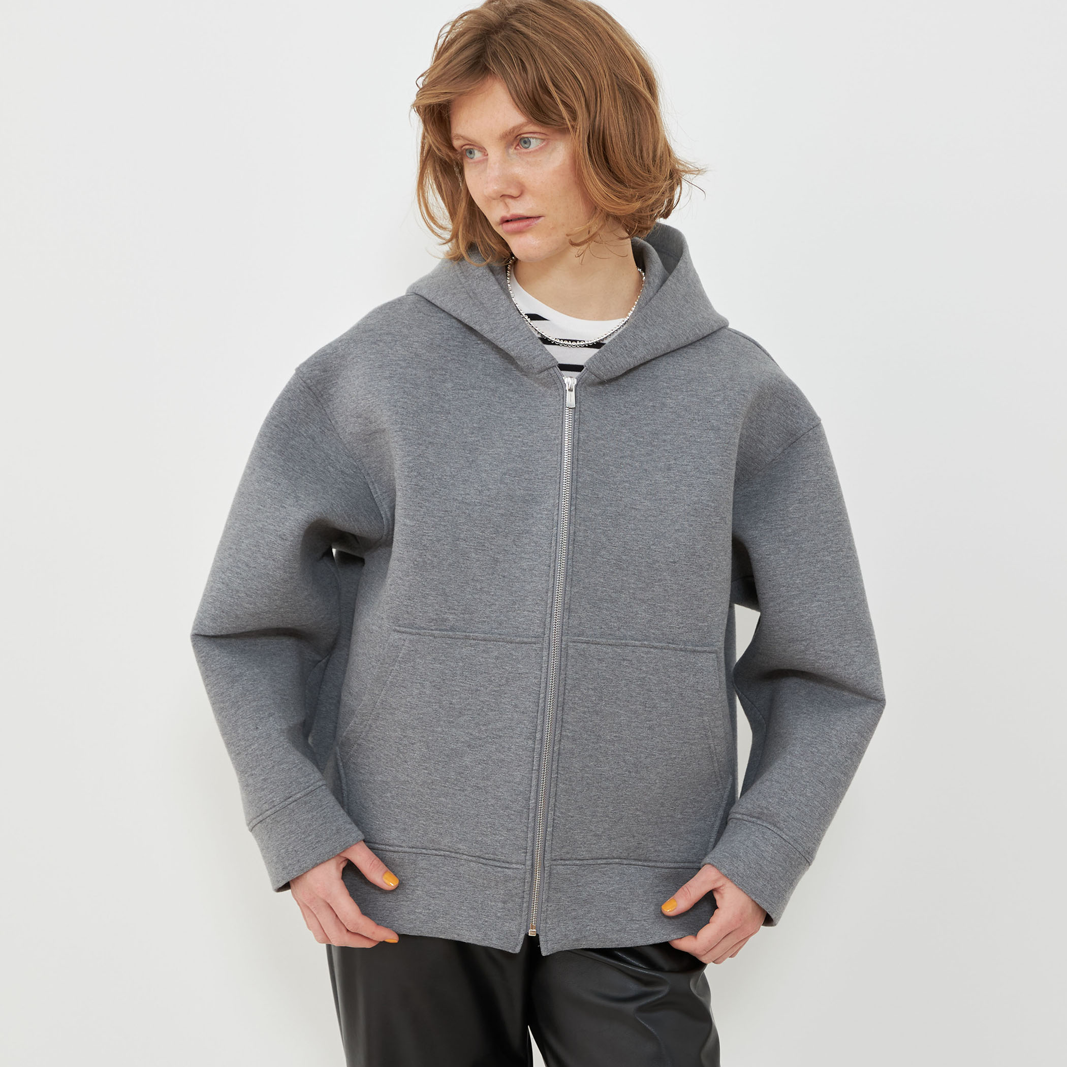 【美品 白 定価35200円】完売 LOUNIE ダンボールニットフードアウター 美品 白 定価35200円】完売 LOUNIE ダンボールニットフード