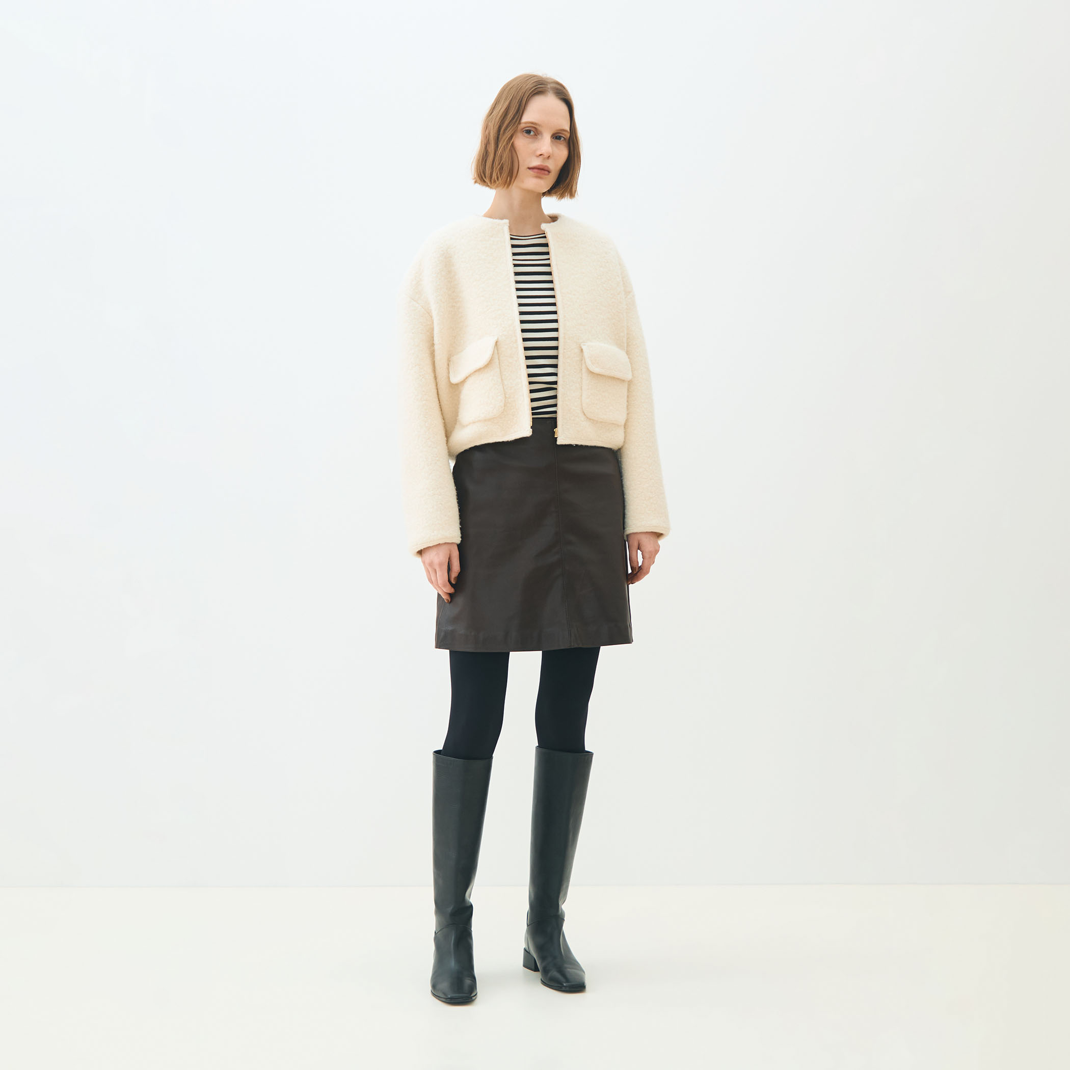 フローレント新作⭐︎完売ニットツイードジップアップブルゾン フローレント新作⭐︎完売ニットツイードジップアップブルゾン FLORENT