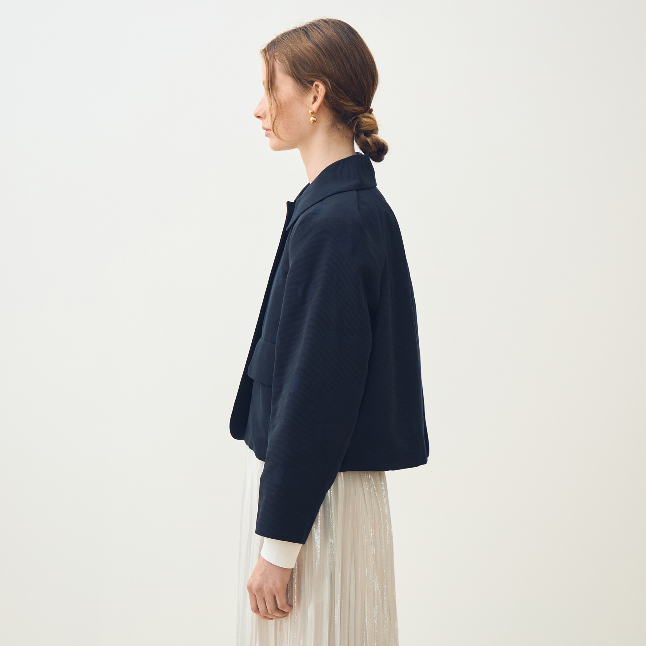 トゥモローランド　ショート丈ジャケット　36 グログランドット ショートジャケット｜トゥモローランド 公式通販