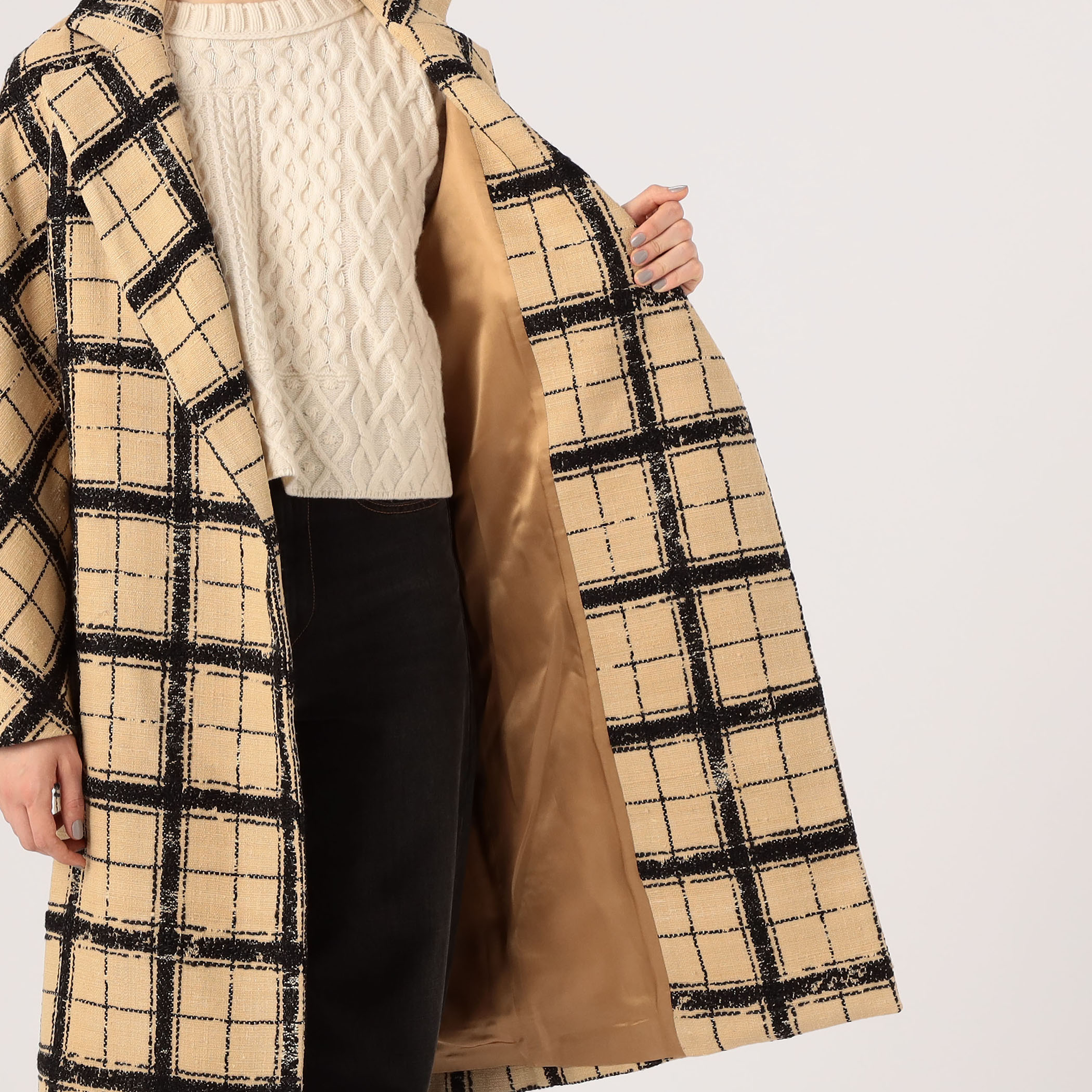 MARTIN GRANT COCOON COAT グレンチェック コクーンコート｜トゥモローランド 公式通販