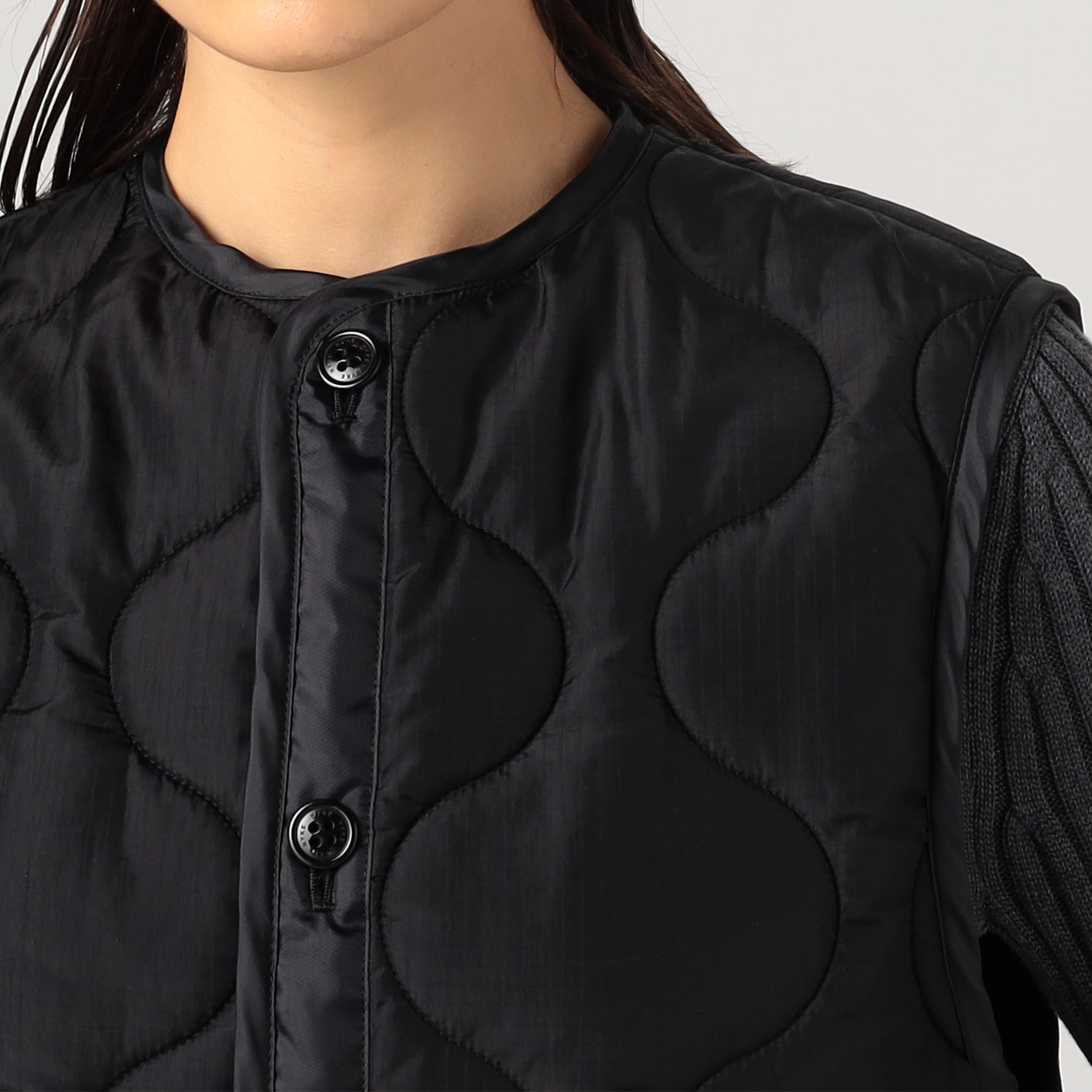 HYKE QUILTED CROPPED VEST 22fw ブラック SALE】HYKE(ハイク) QUILTED