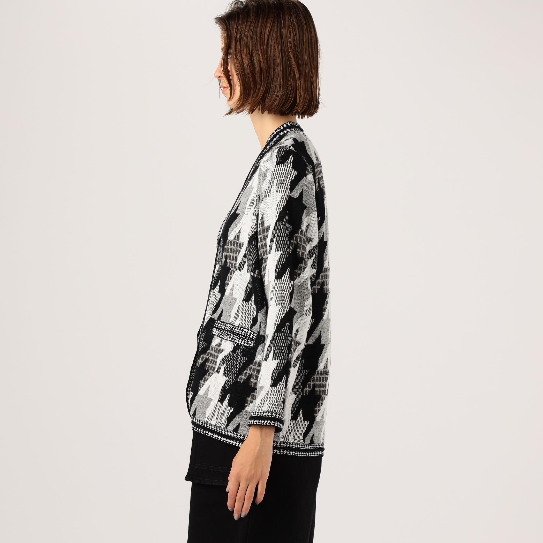 Mame Kurogouchi Houndstooth Knitted Jacket｜トゥモローランド 公式通販