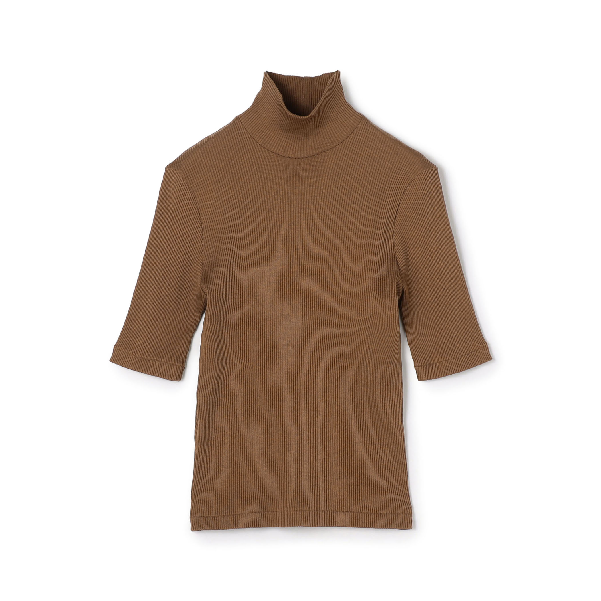 シルクコットンリブ ハーフスリーブプルオーバー