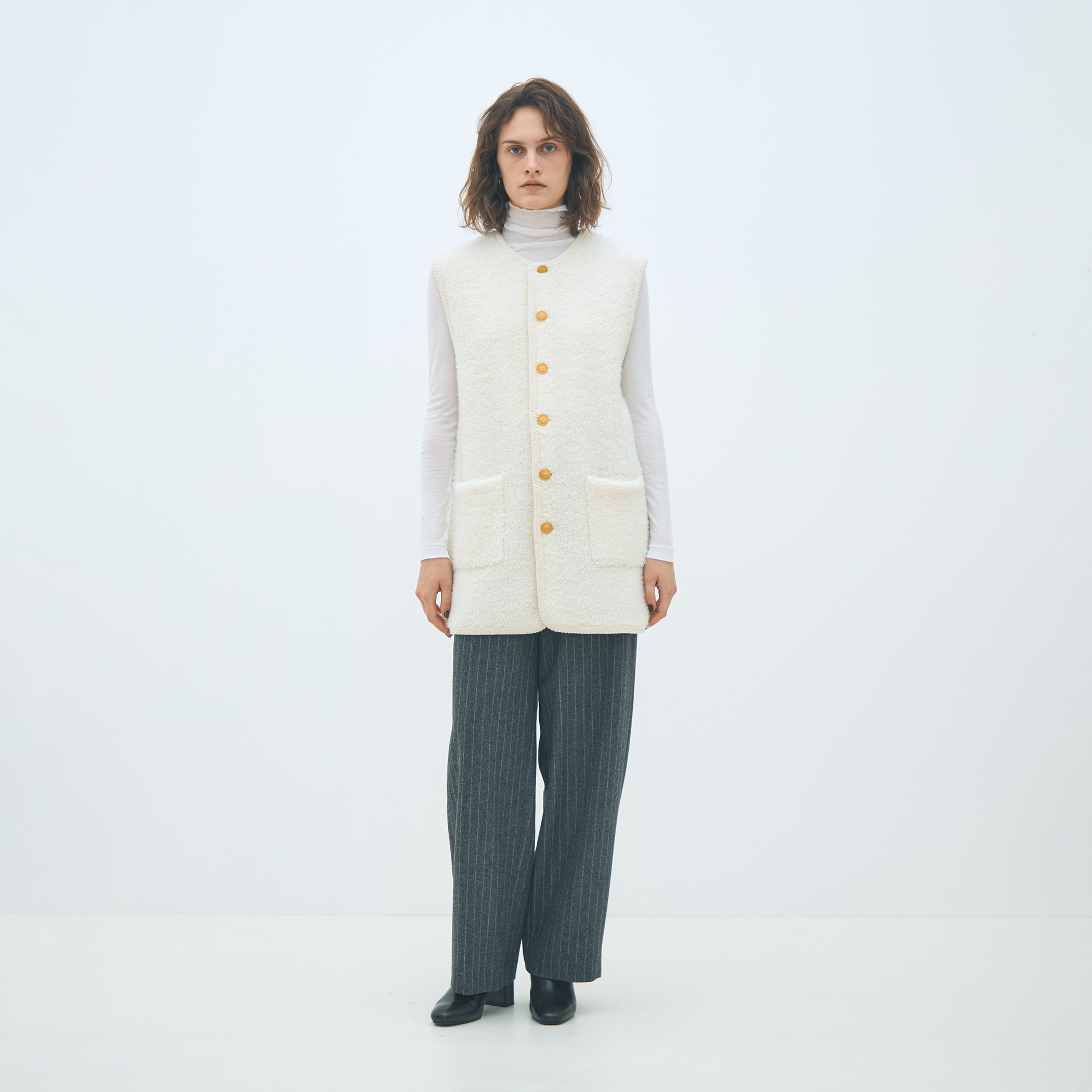 更に週末まで限定価格　MACPHEE ムートン ロングジレ ムートン ロングジレ｜トゥモローランド 公式通販