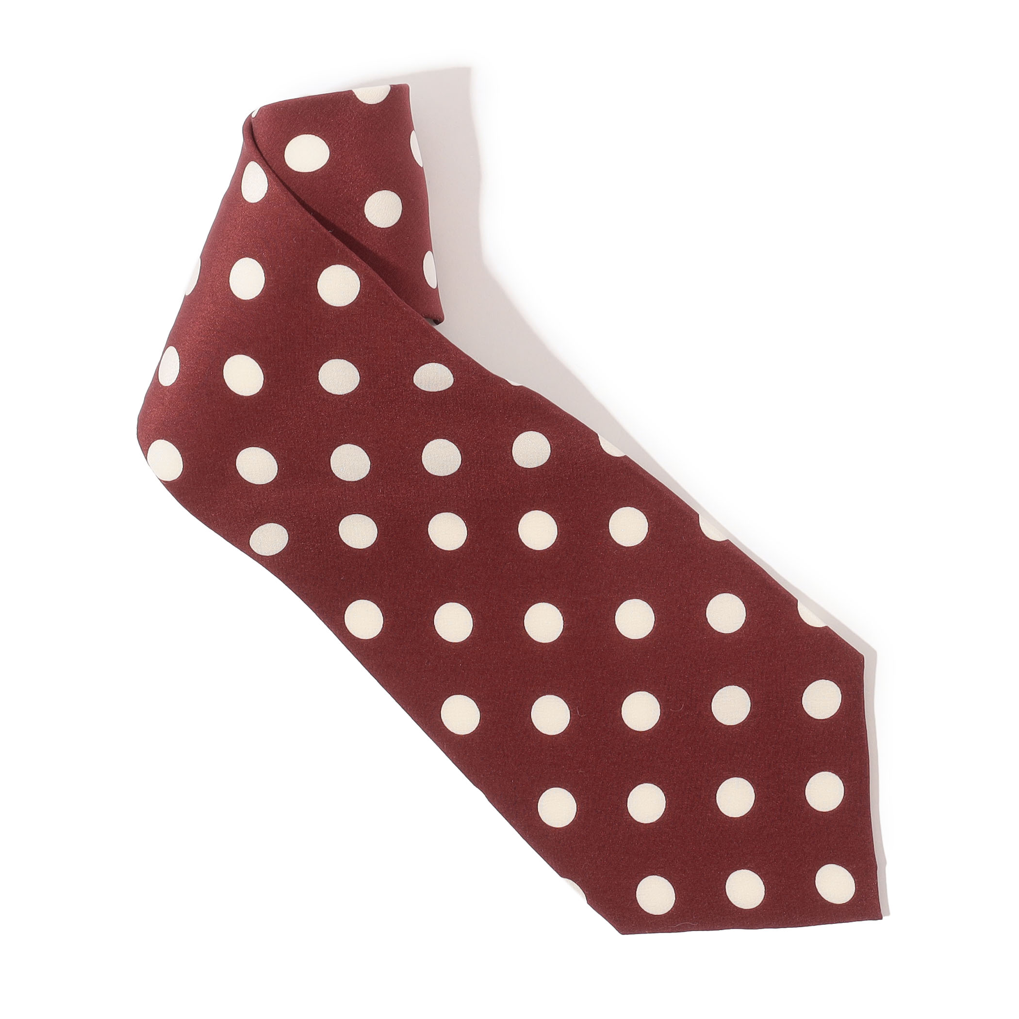 MAISON et VOYAGE シルクプリント 12mmドット ワイドタイ