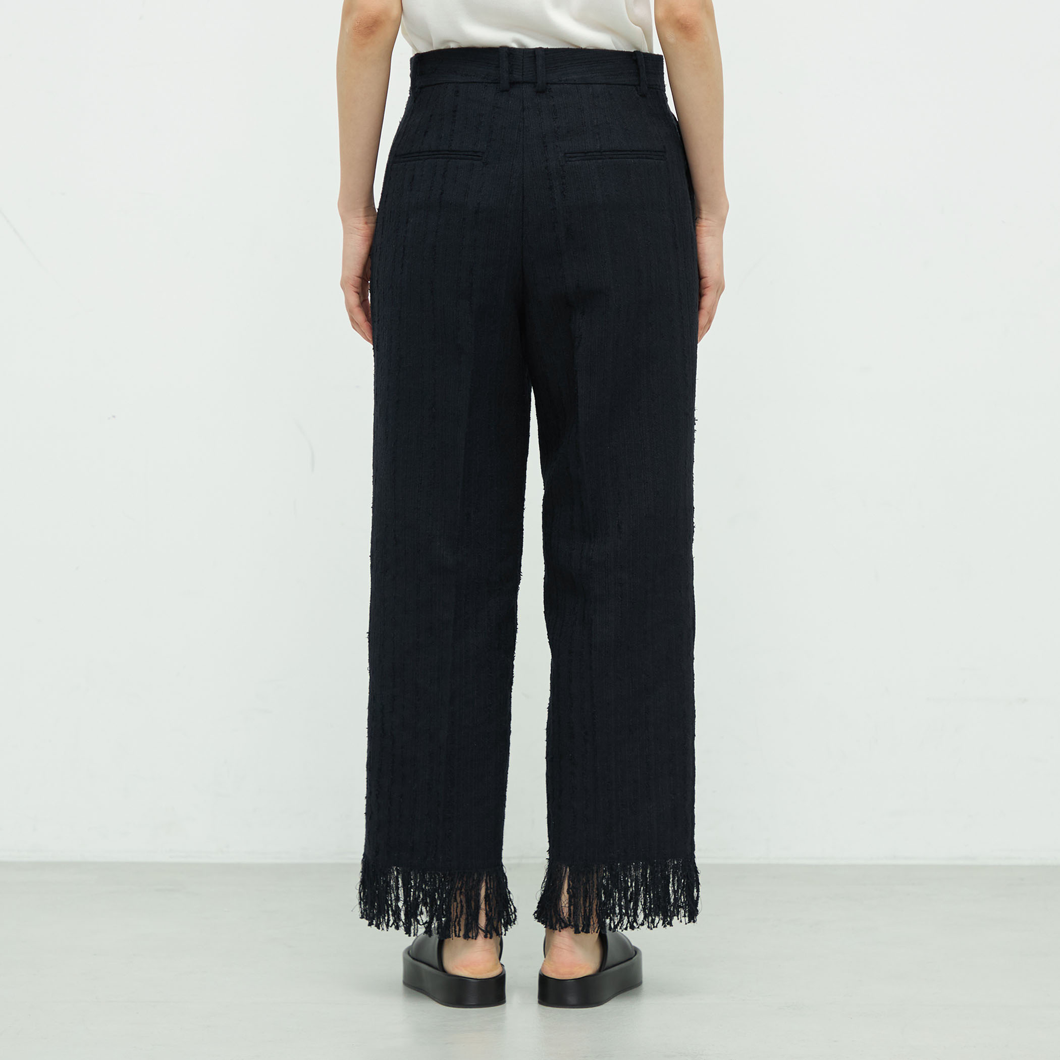 スラブツイード フリンジパンツ｜トゥモローランド 公式通販