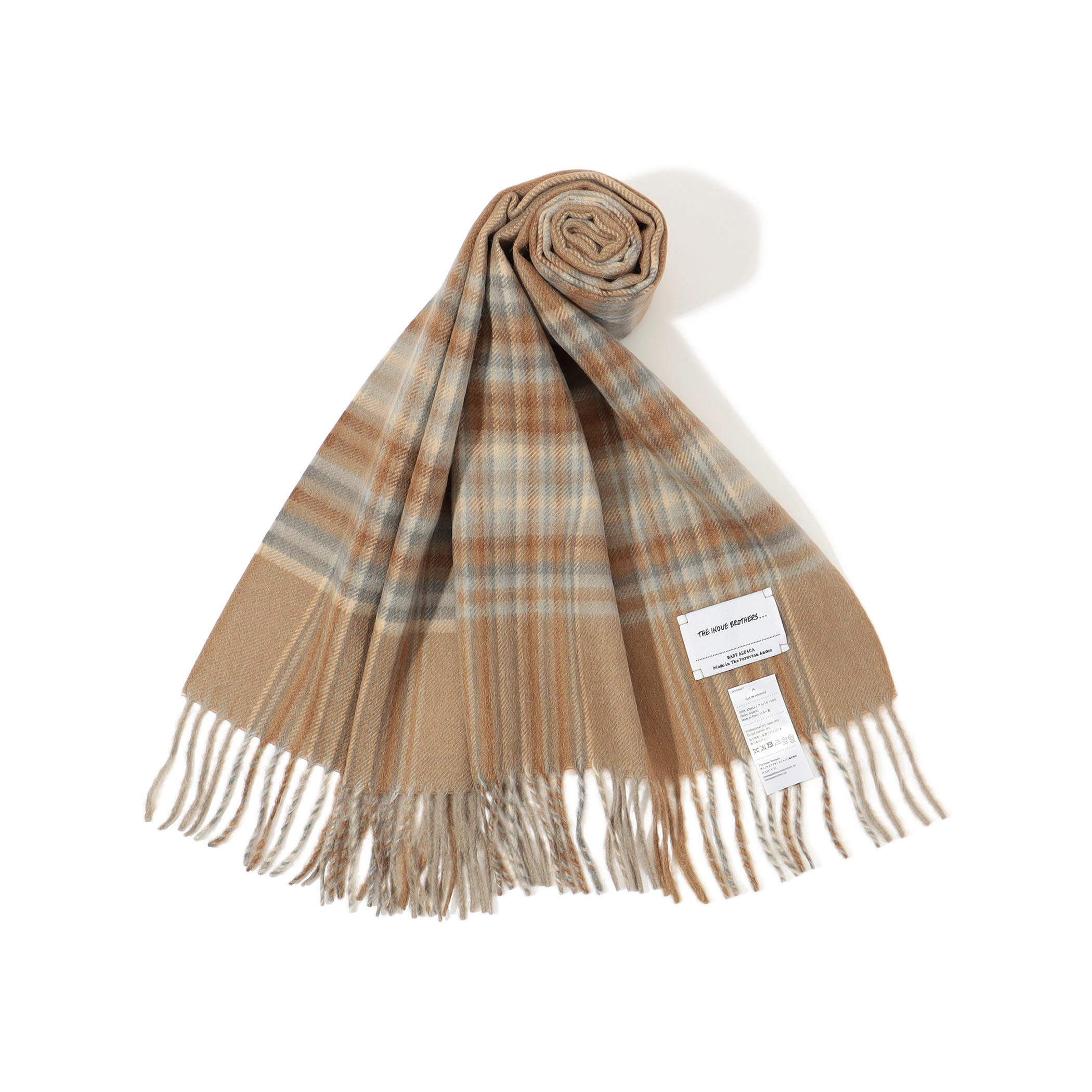 The Inoue Brothers Brushed Scarf Check