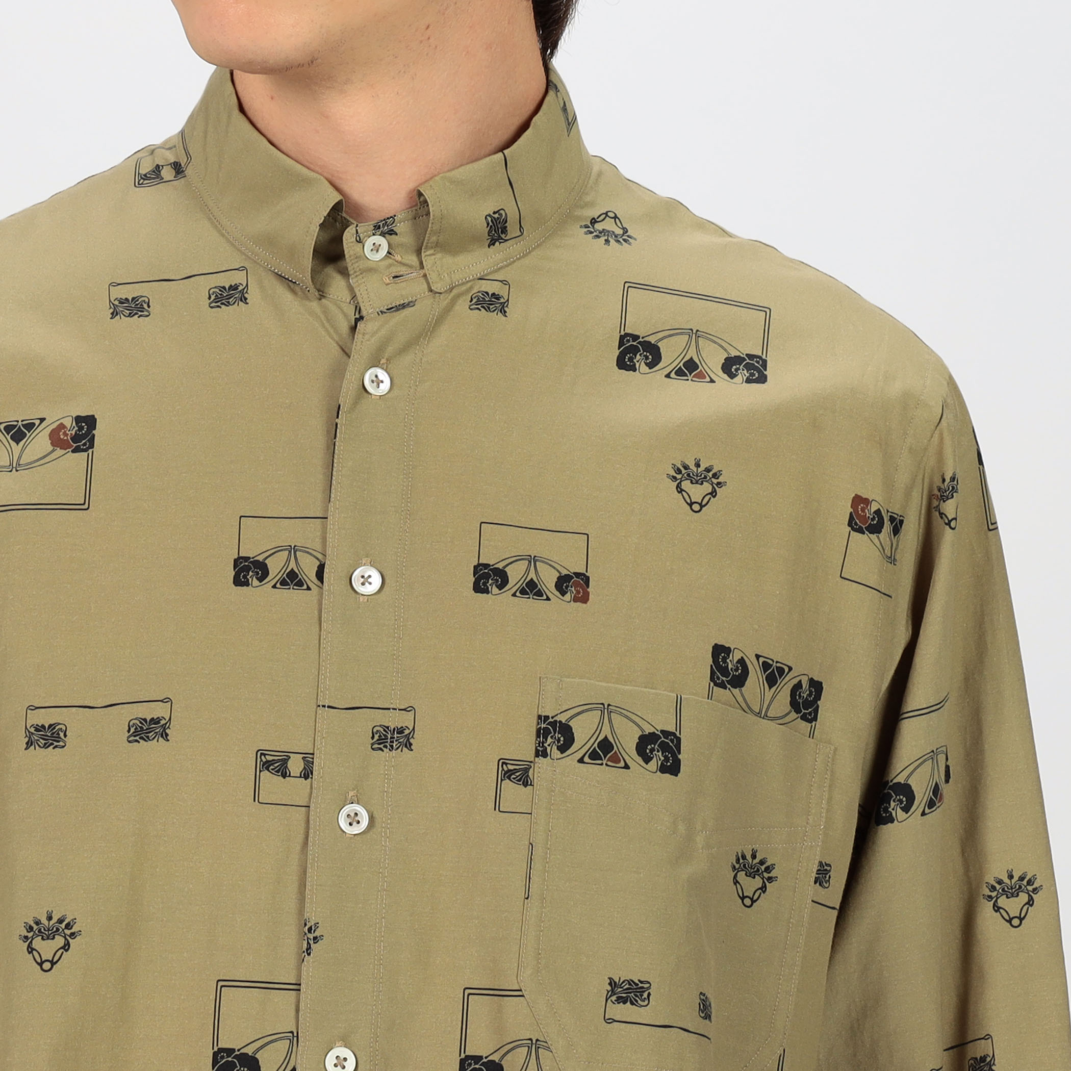 コットンシルクプリント ロングスリーブシャツ｜トゥモローランド 公式通販