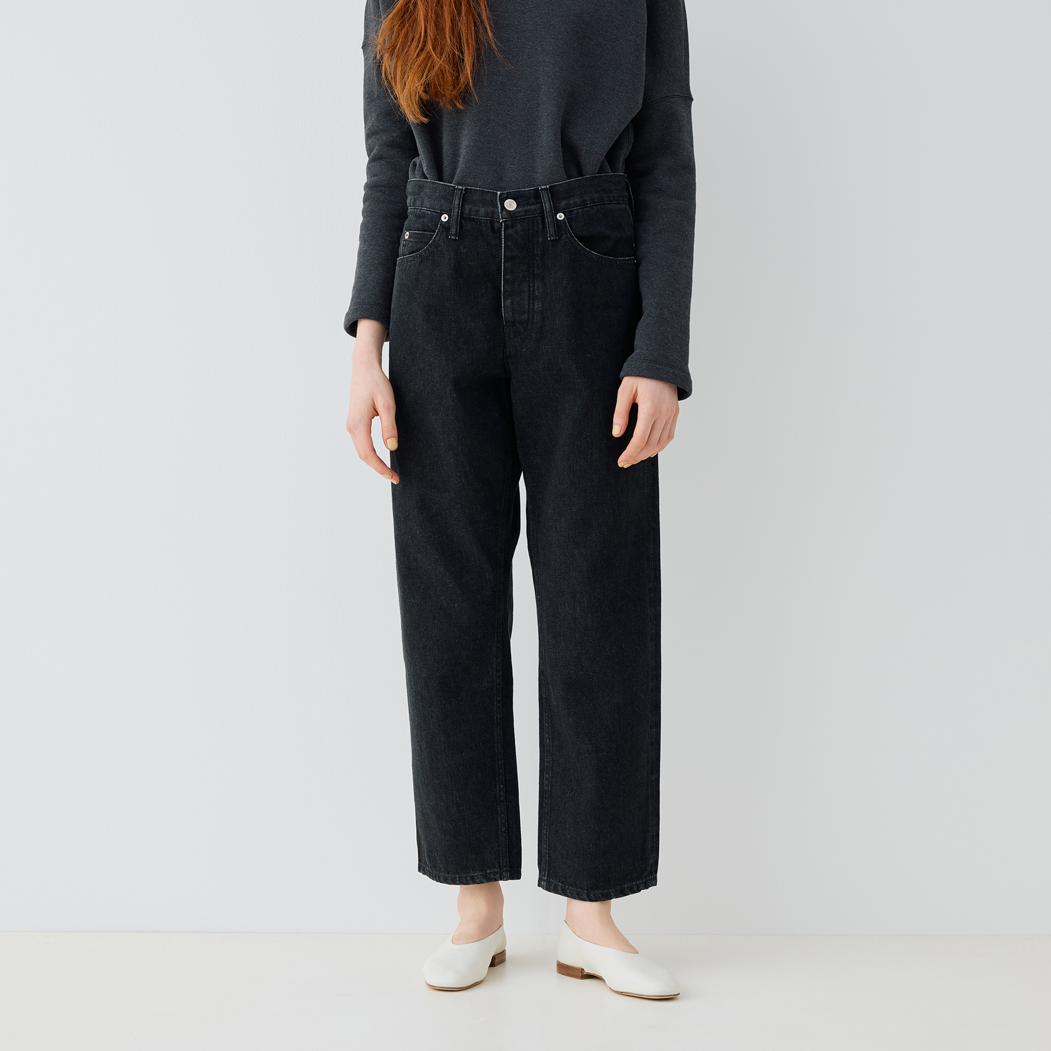 ブラックデニム ストレートパンツ｜トゥモローランド 公式通販