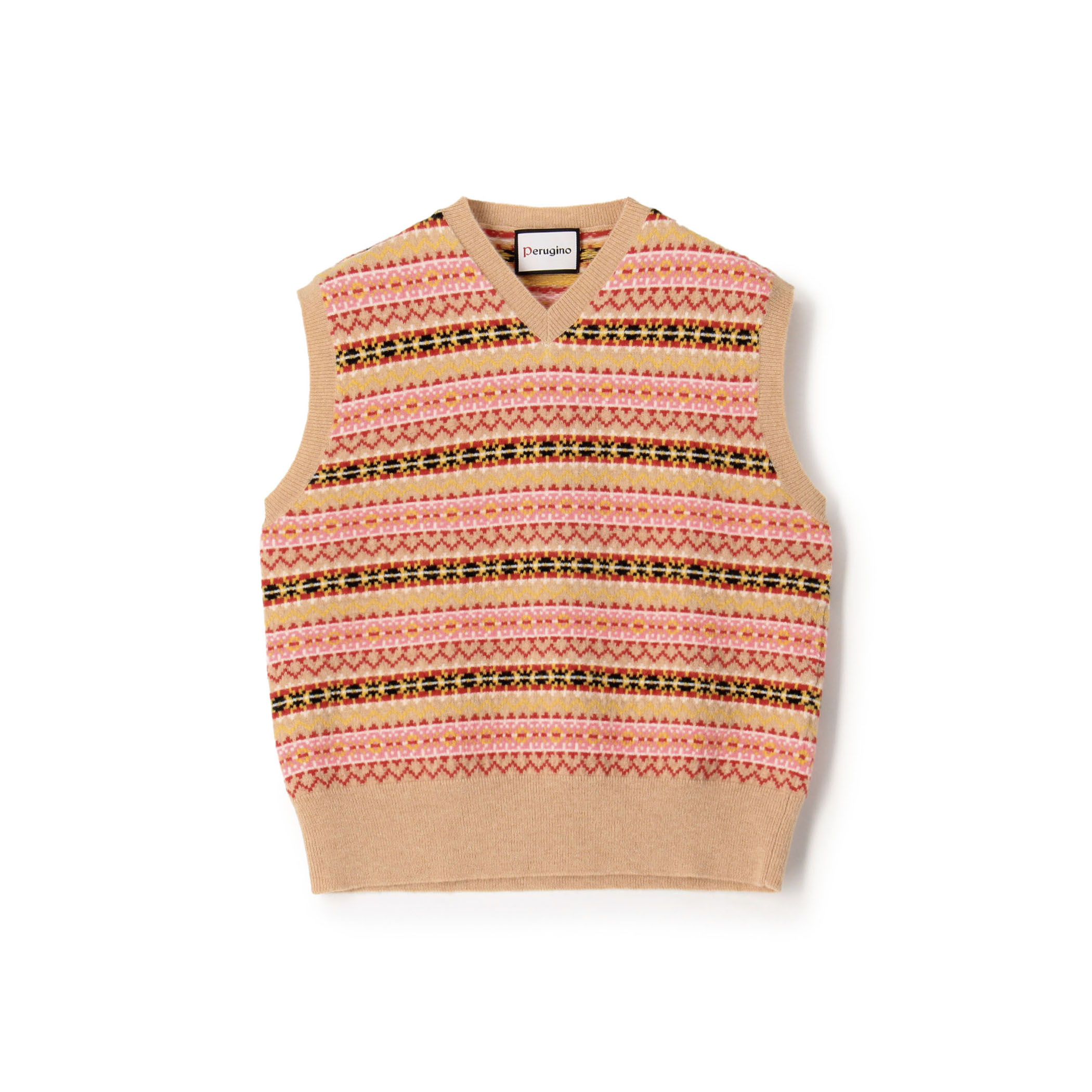 PERUGINO ニットベスト Fairisle KNIT VEST