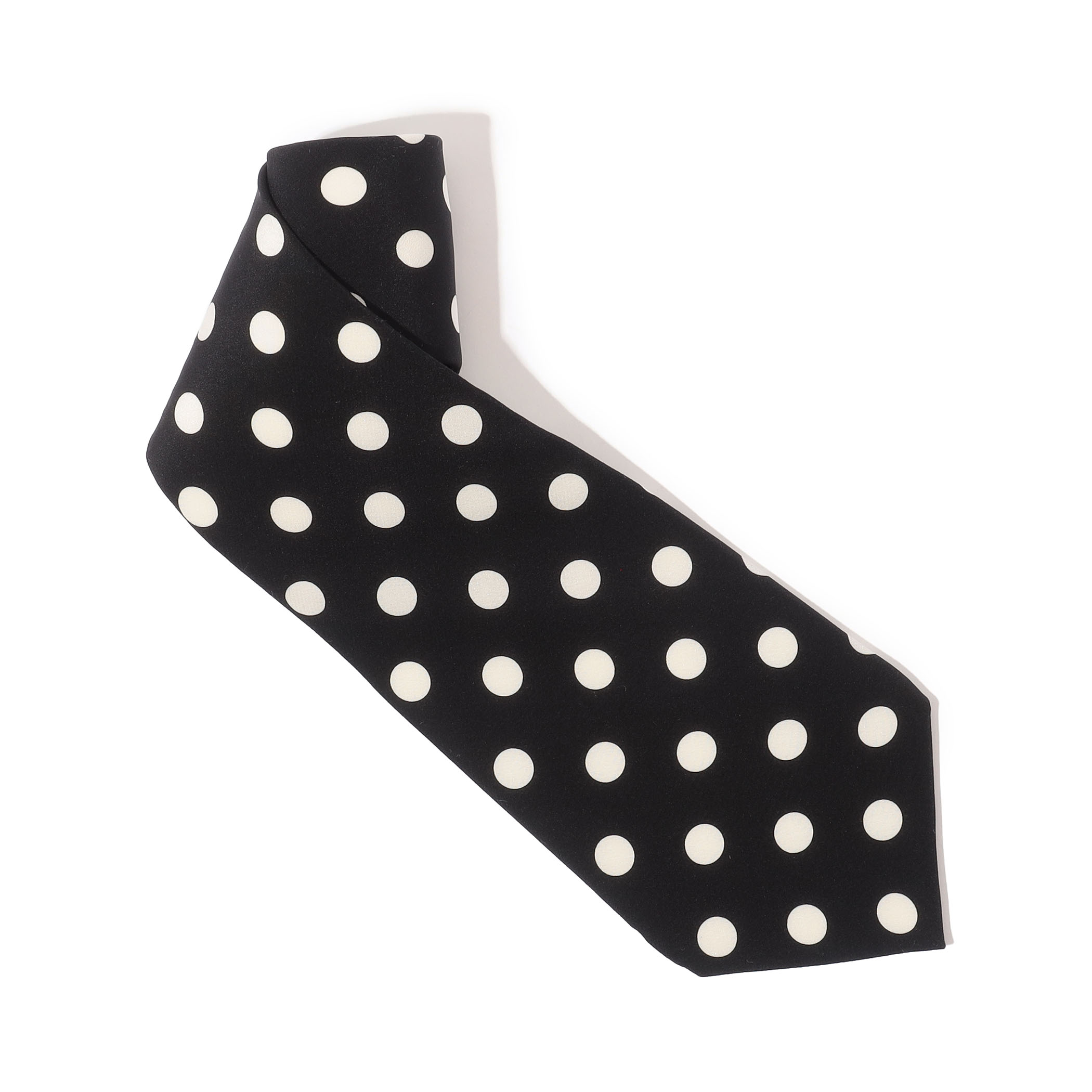 MAISON et VOYAGE シルクプリント 12mmドット ワイドタイ