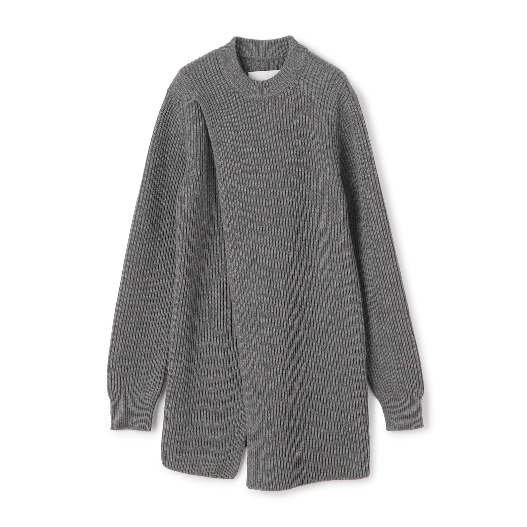 JIL SANDER TABARD CN LS サイドスリット リブニット