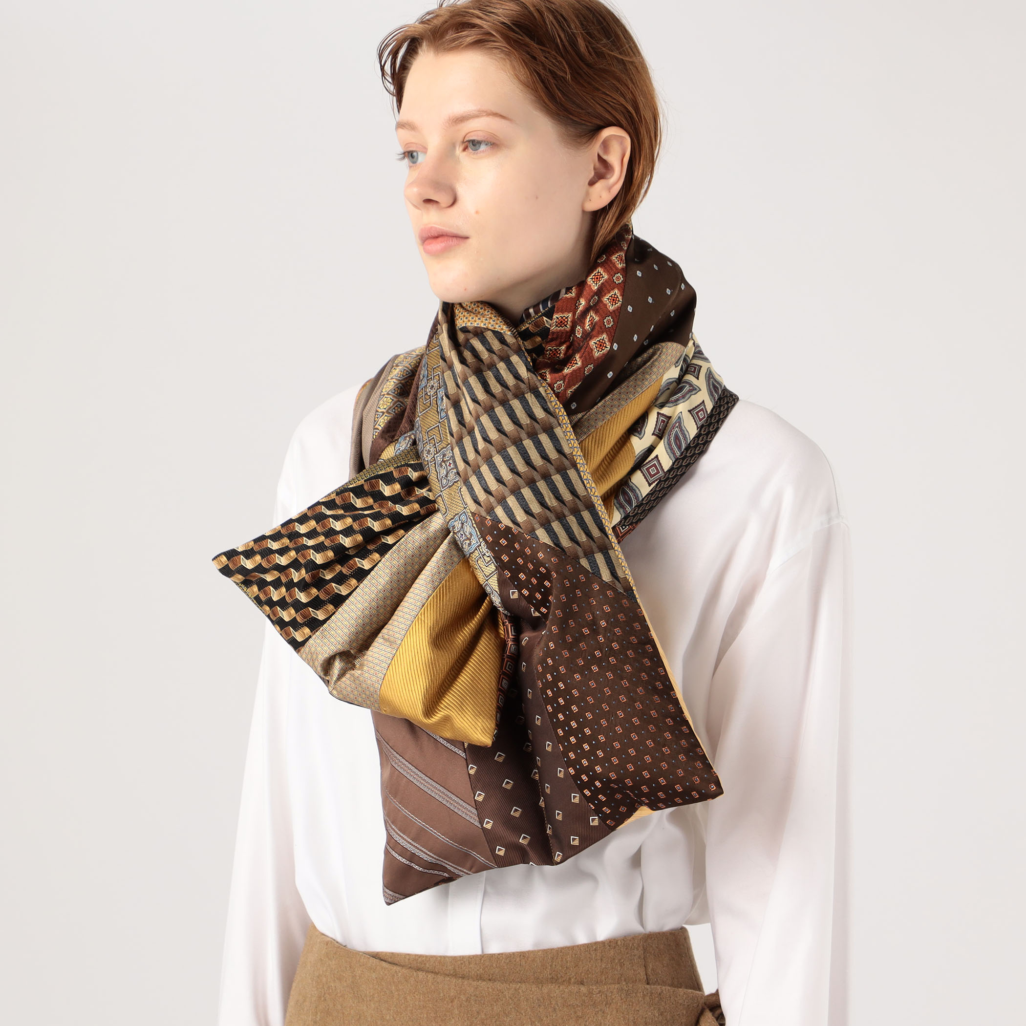 MALION vintage tie patchwork ストール｜トゥモローランド 公式通販