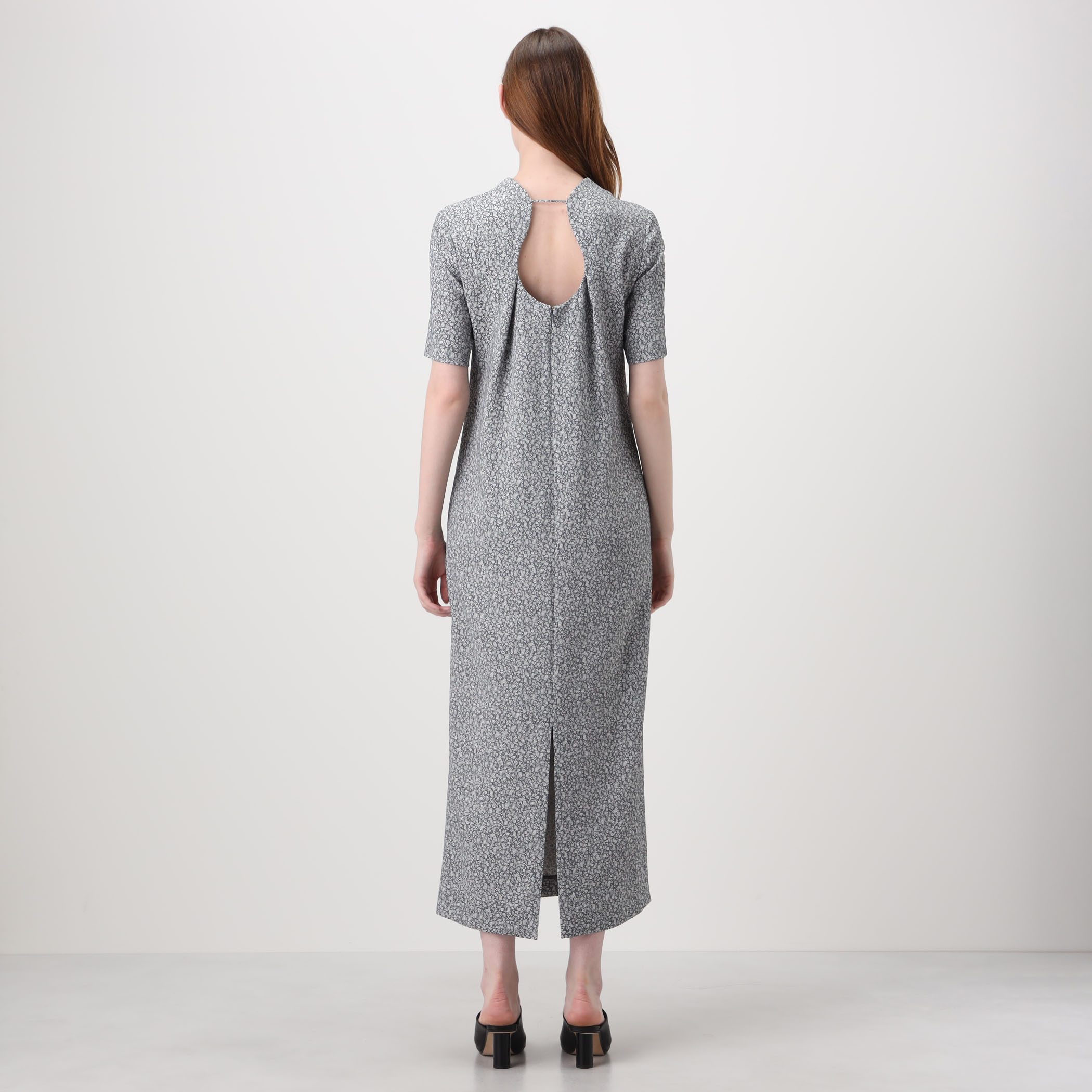 Mame Kurogouchi Floral Jacquard Square Neck Dress ジャカード