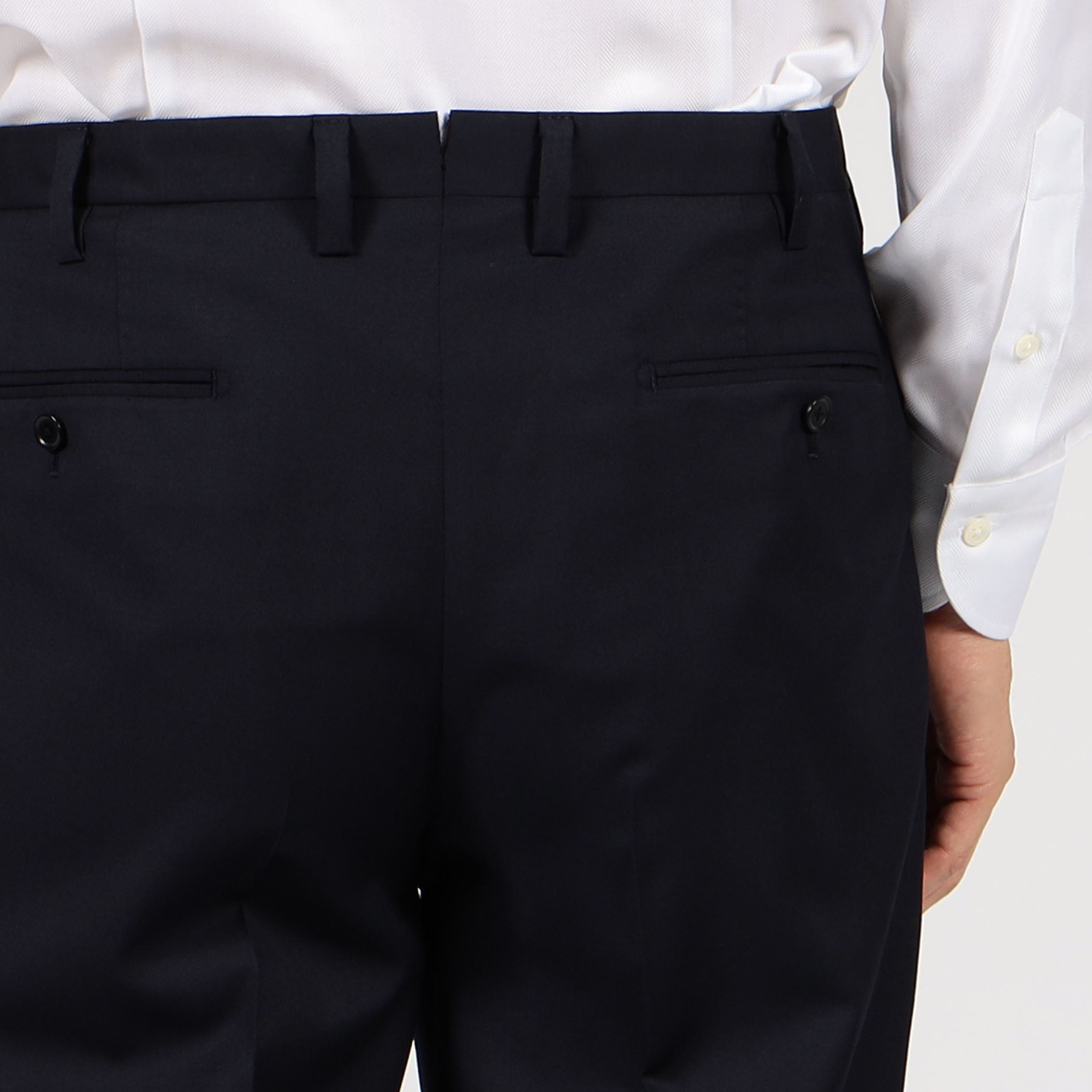 ウールツイル 2プリーツスリムスラックス HORIZON TWILL E.Zegna