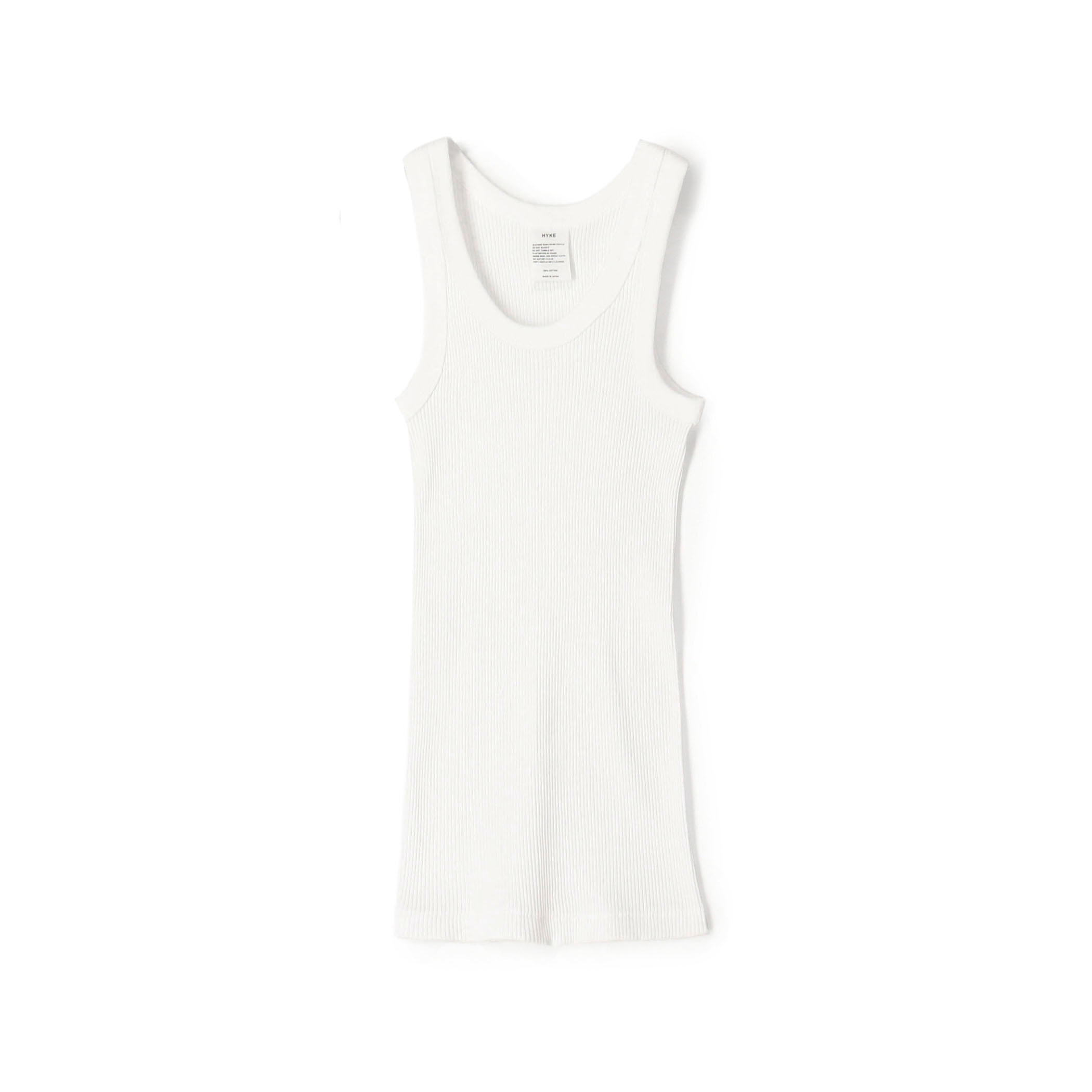 新品未使用 HYKE ホワイト アシンメトリック タンクトップ HYKE TANK TOP｜トゥモローランド 公式サイト