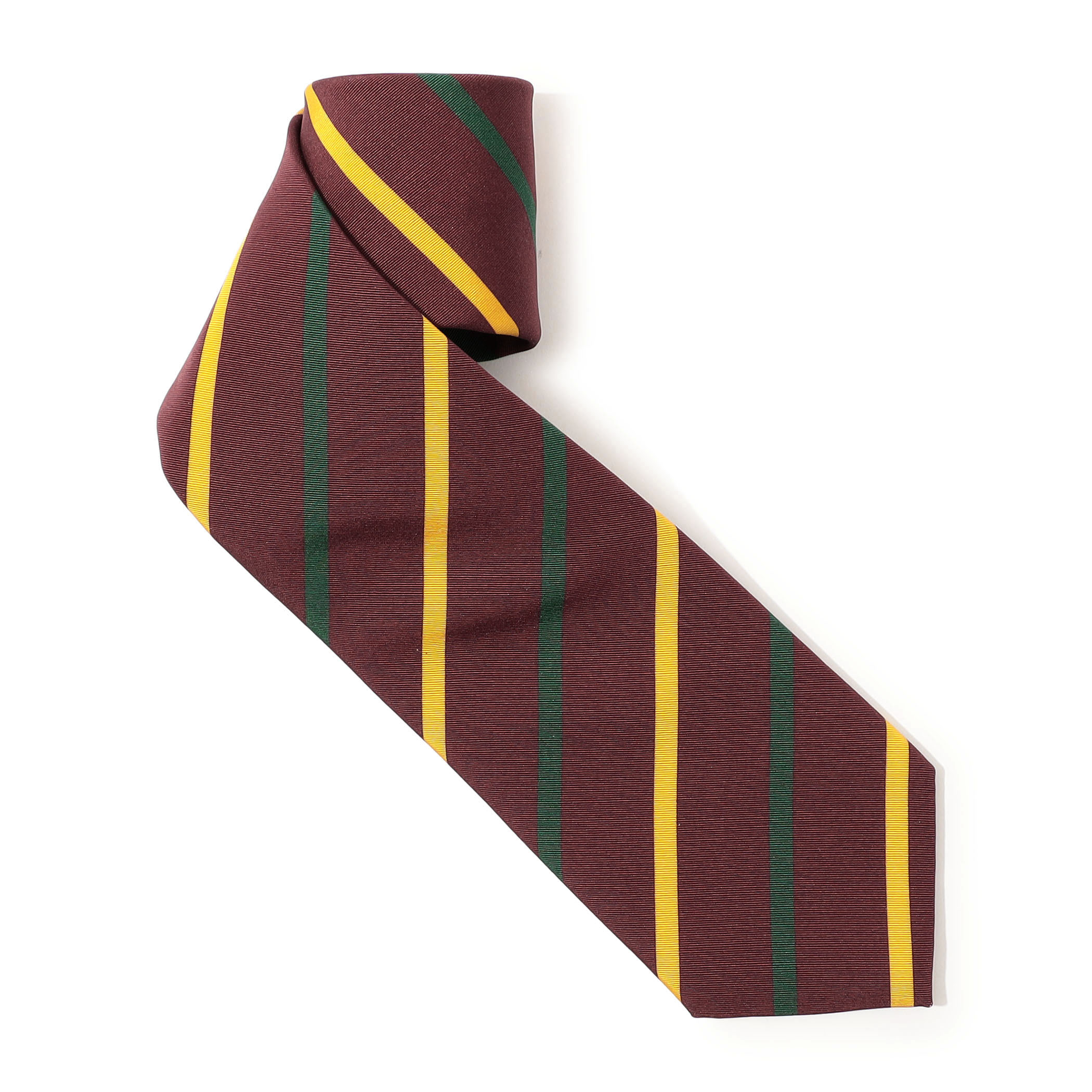 Atkinsons アイリッシュポプリン レジメンタルストライプネクタイ