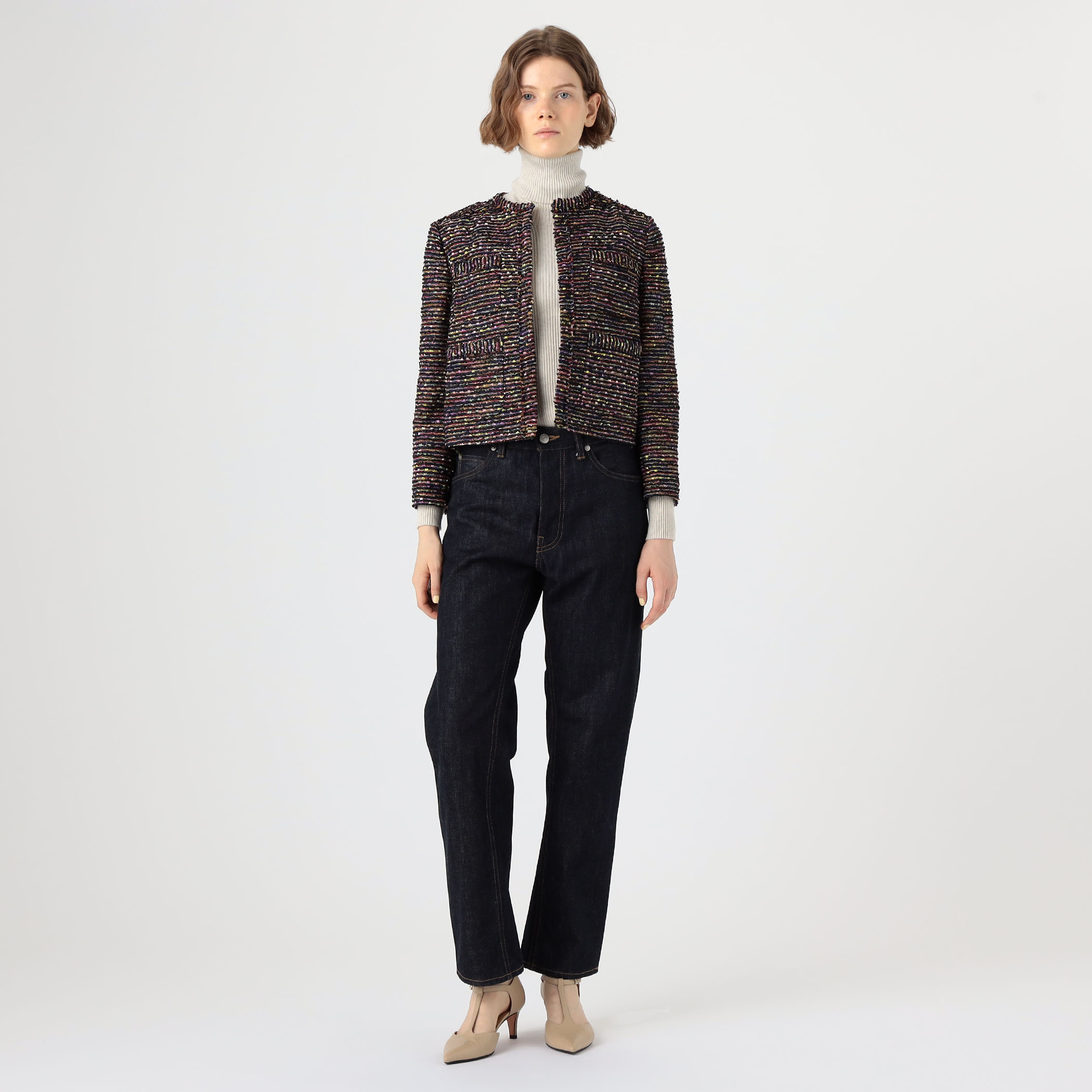 フリンジヤーンツイード 4ポケットジャケット｜トゥモローランド 公式通販