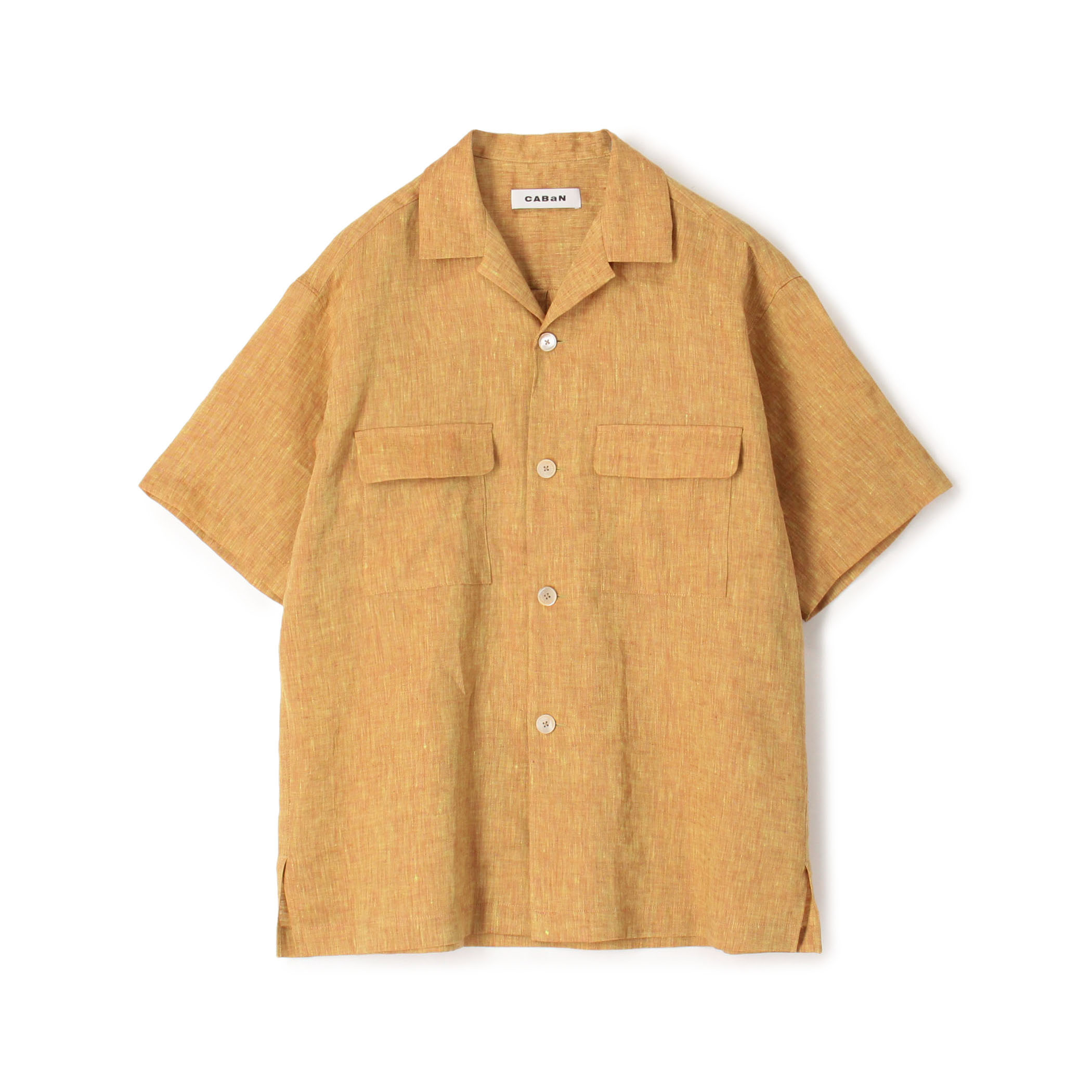 CABaN リネン オープンカラーシャツ