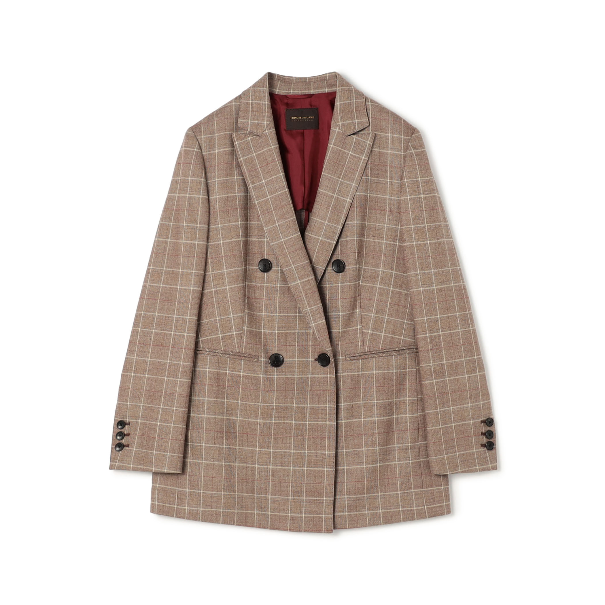 バーガンディウィンドウ ダブルブレストジャケット