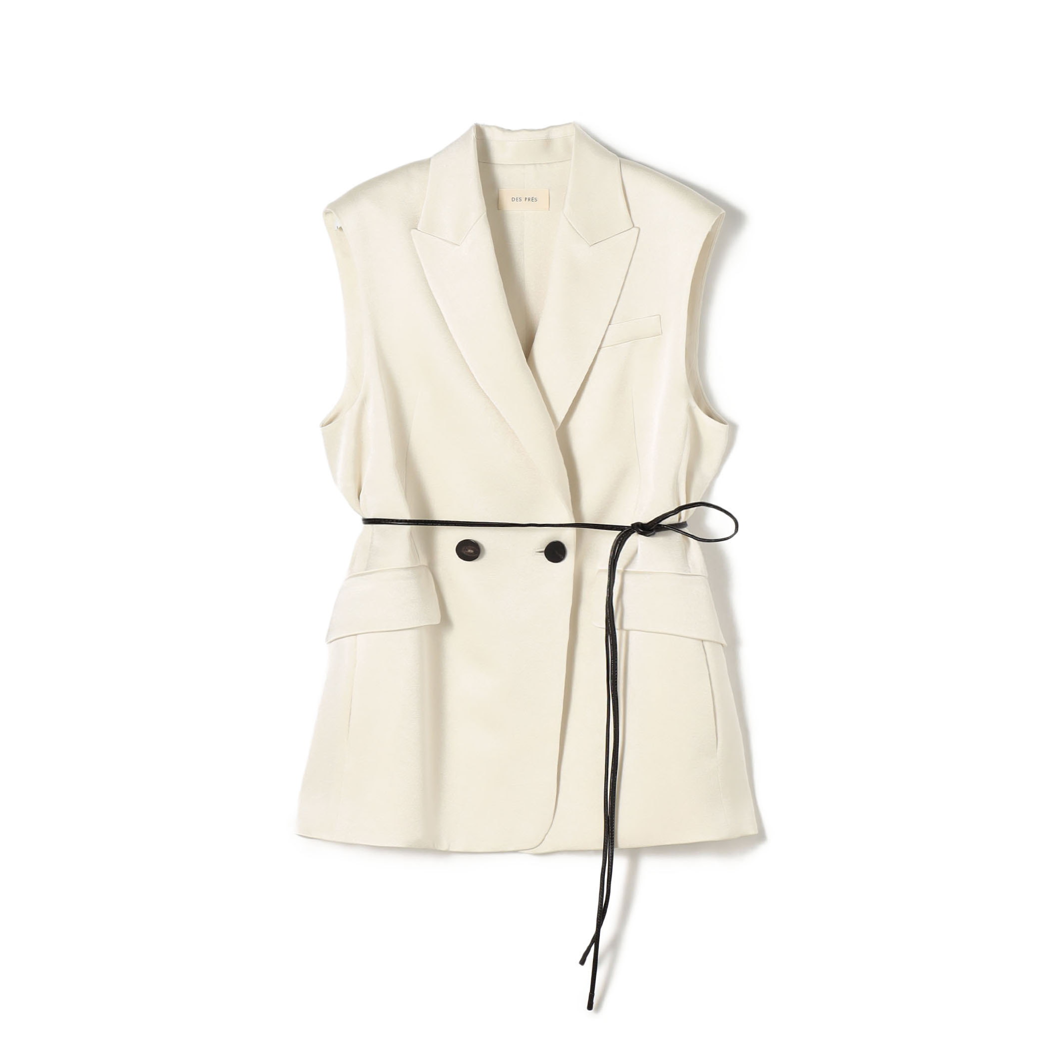 【WEB先行予約】サテンジョーゼット ベルテッドジレ