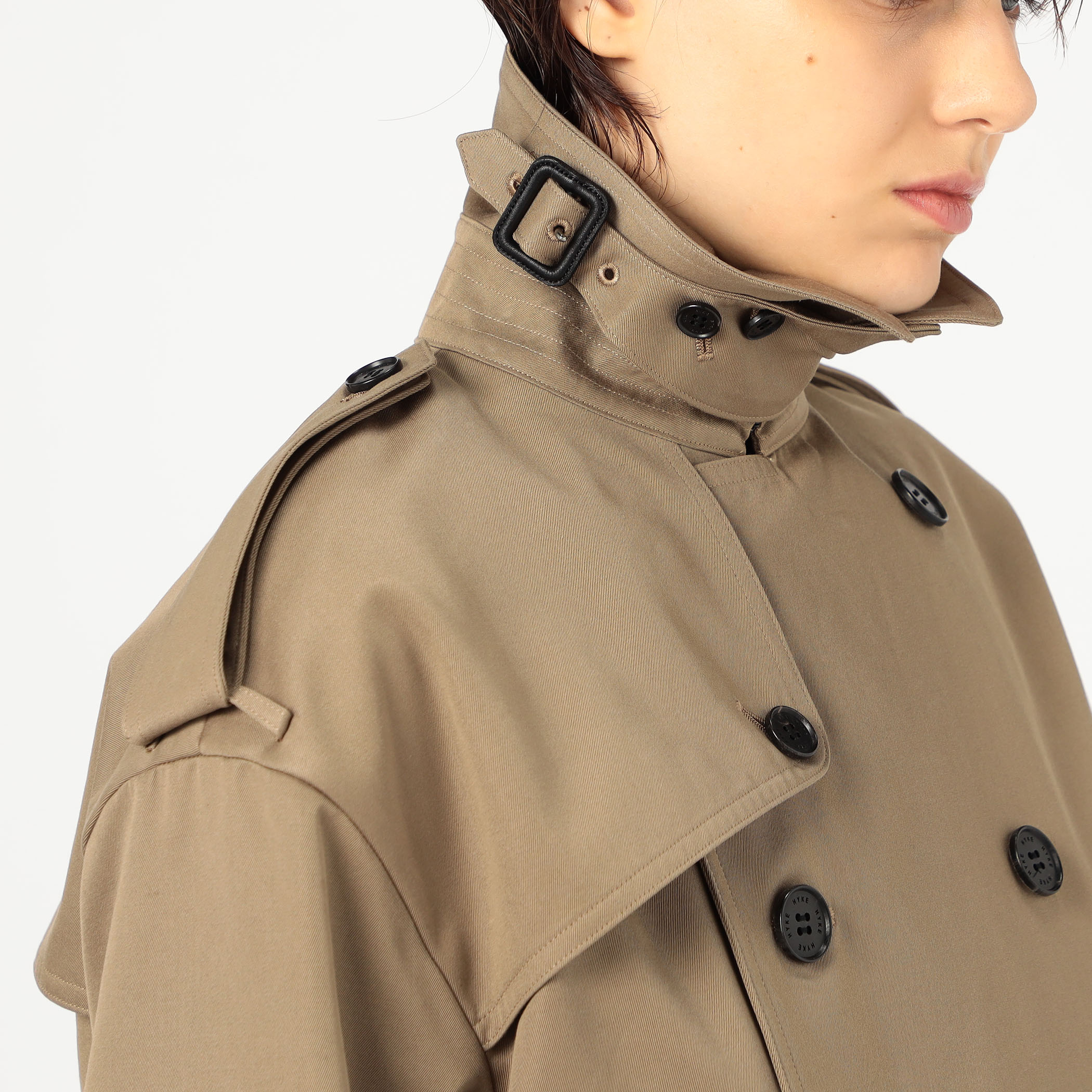 HYKE CROPPED TRENCH COAT｜トゥモローランド 公式サイト