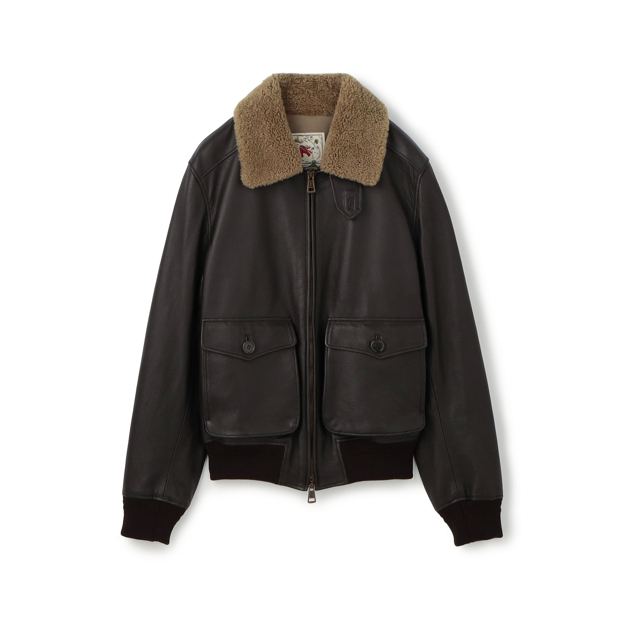 Nappa leather bomber jacket
