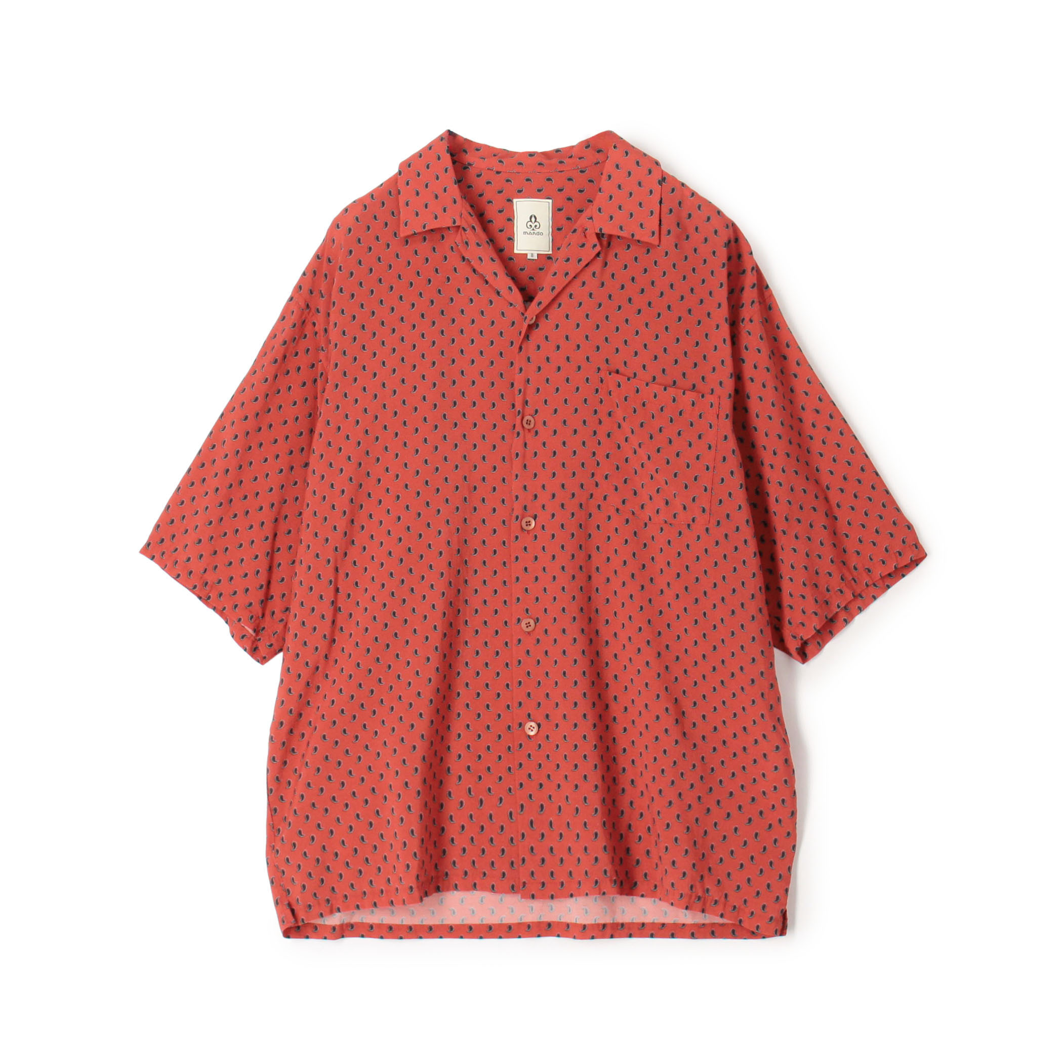 mando キュプラレーヨン ショートスリーブ オープンカラーシャツ