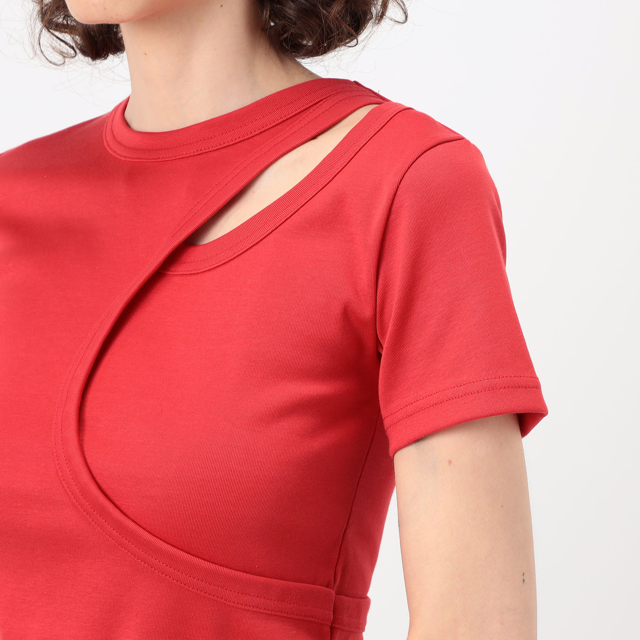 HYKE LAYERED SHORT-SLV TEE レイヤードTシャツ｜トゥモローランド