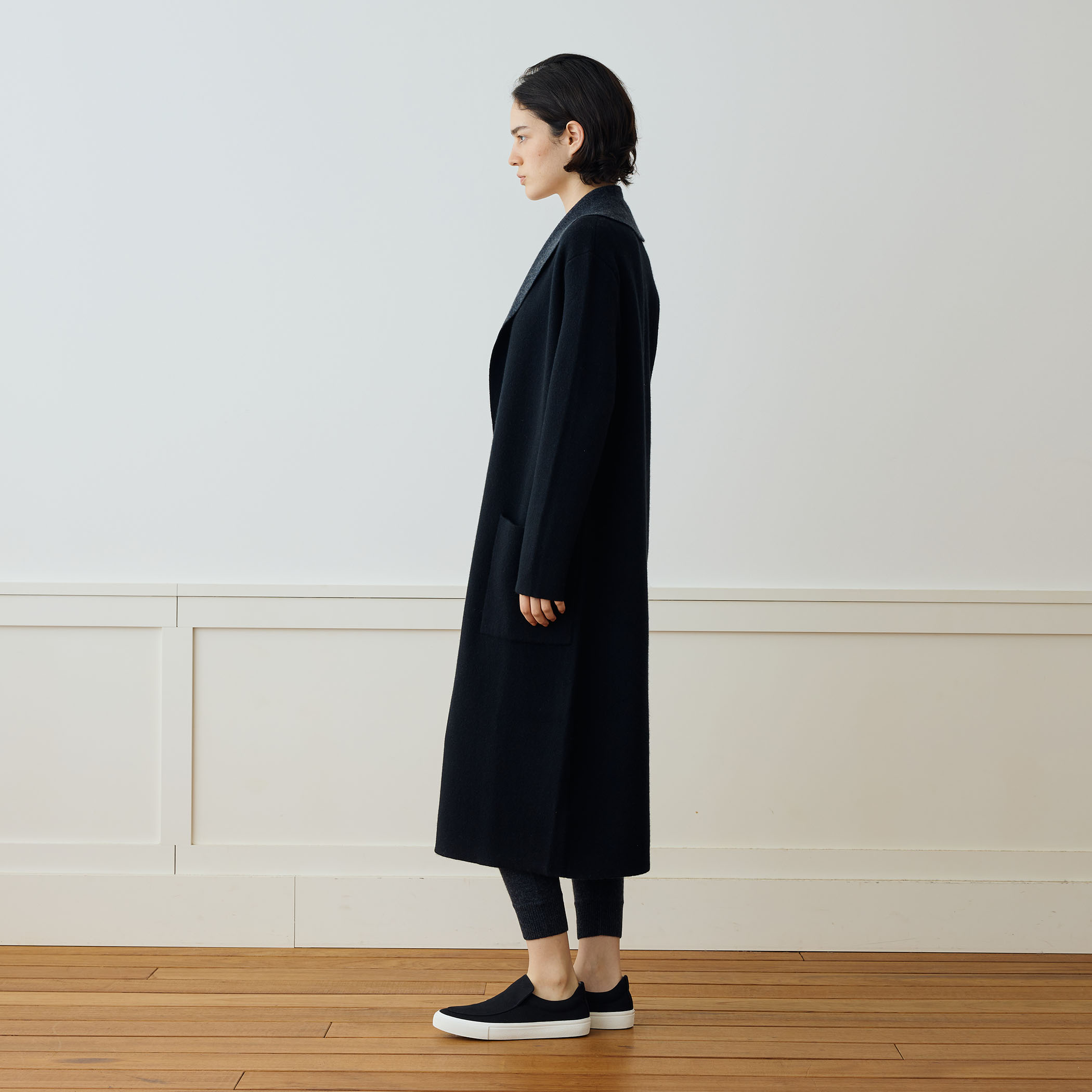 リサイクルカシミヤ ショールカラーコート WRBC2619｜トゥモローランド