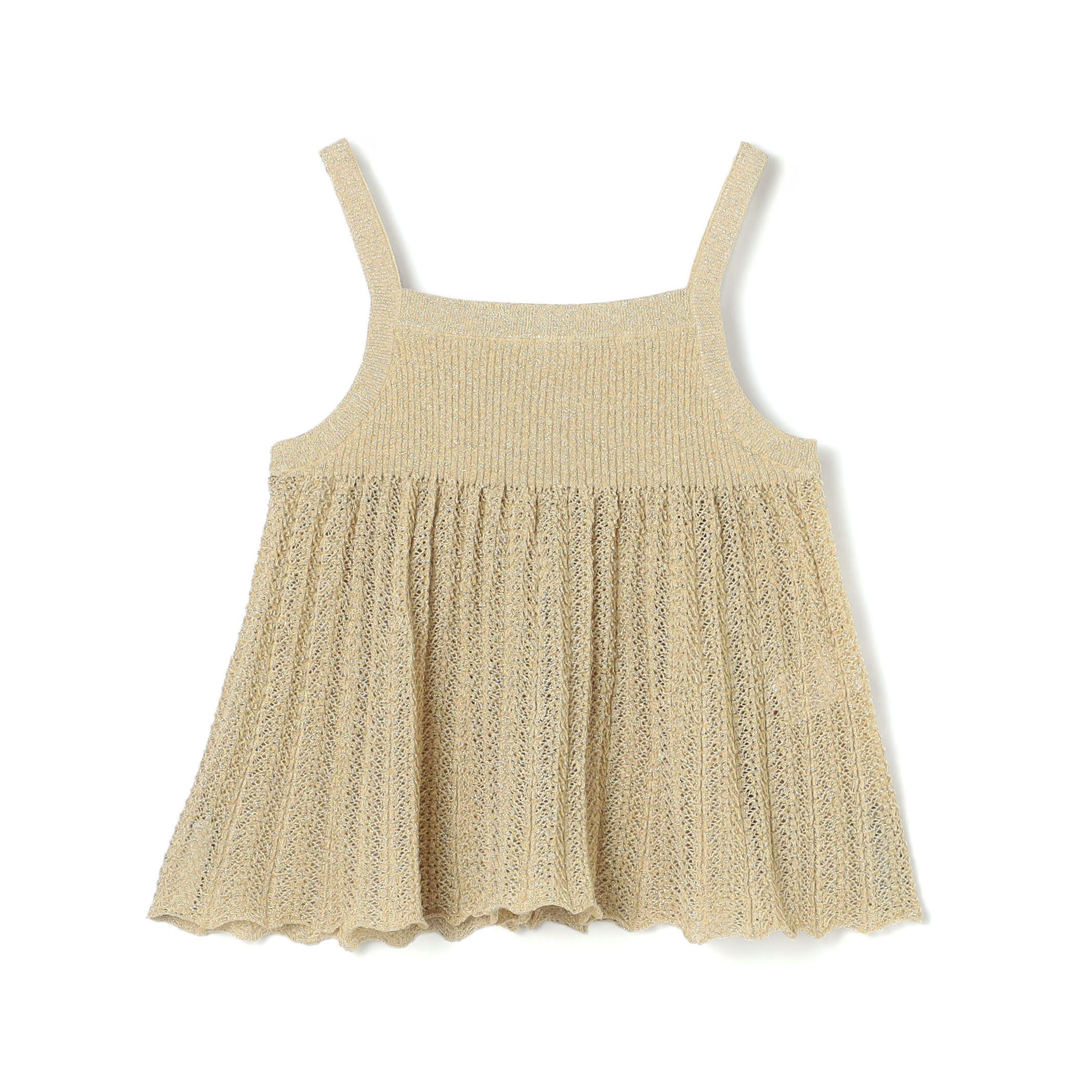 レーシーラメ フレアキャミソール