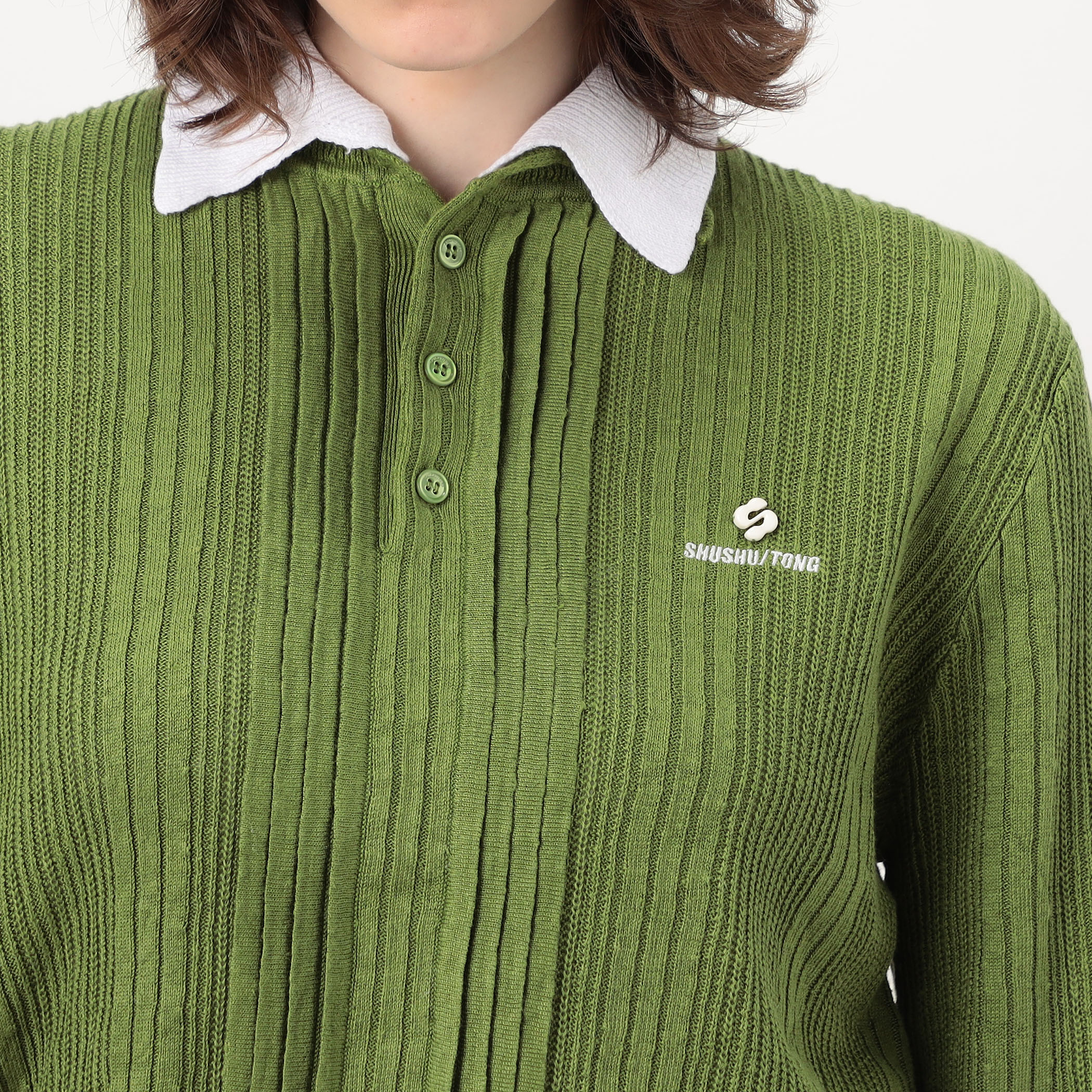 SHUSHU/TONG Collar Knit Pullover ポロニット｜トゥモローランド 公式