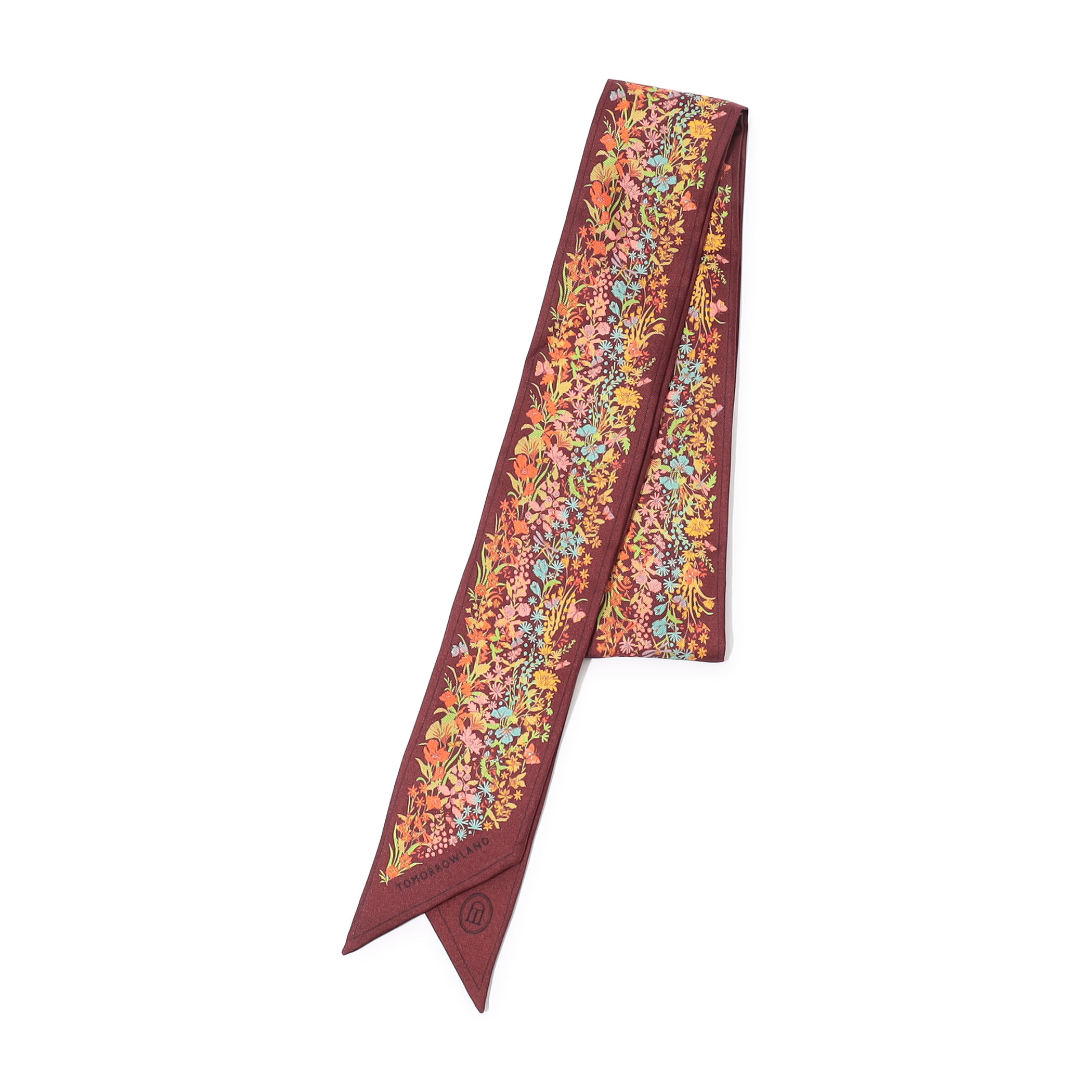 ATELIER TOMORROW FLOWER シルク ボウタイスカーフ